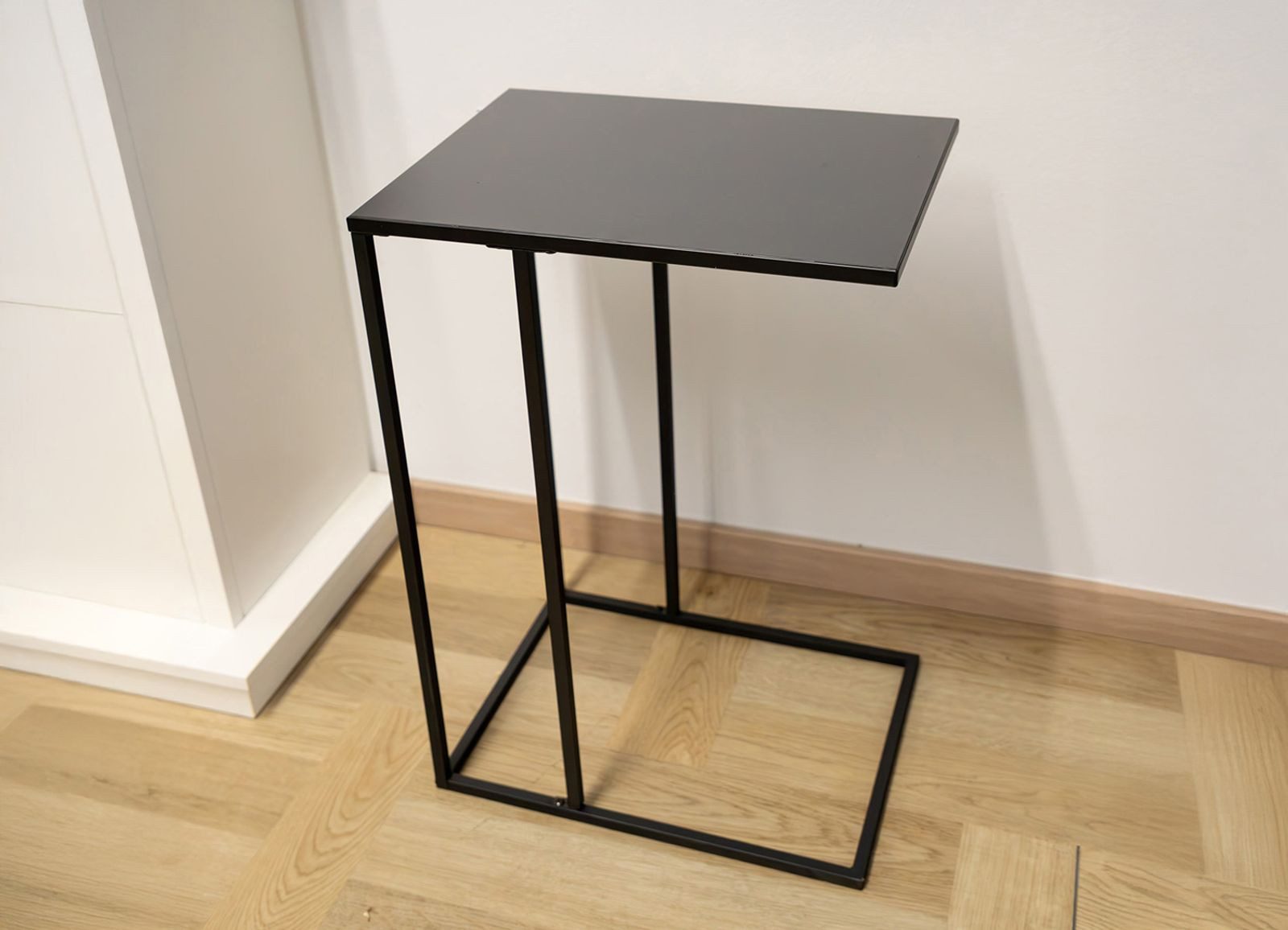 BURI Gartentisch Beistelltisch schwarz Metall Konsolentisch Sofatisch Wohnzimmertisch – Bild 3 von 5