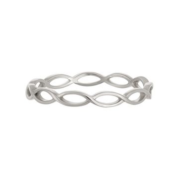 CAÏ Fingerring 925/- Sterling Silber rhodiniert Cut Outs Stacking