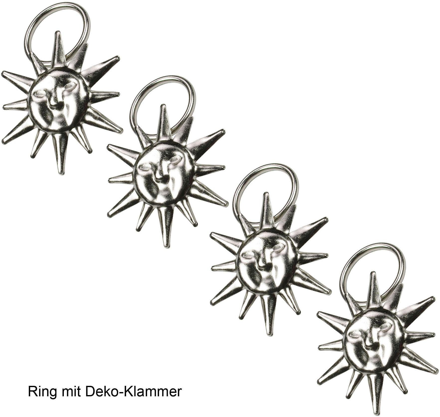 Liedeco Gardinenring Sonne, Gardinenstangen, (Packung, 4-St., günstig online kaufen