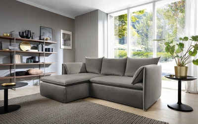 Luxusbetten24 Sofa Designer Sofa Zoe, aus echtem Samt