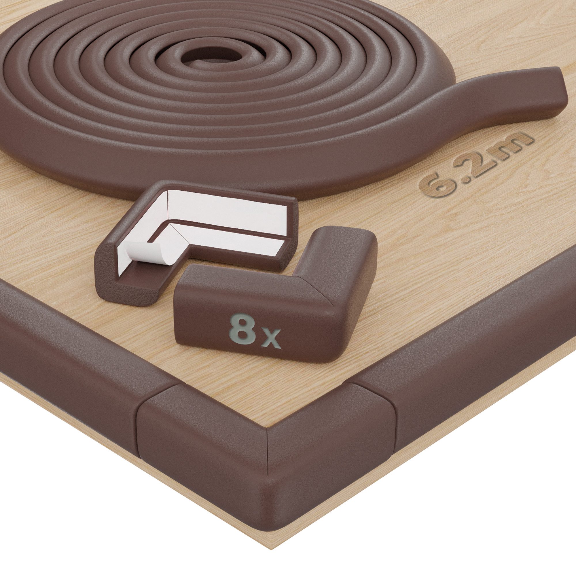 Hoffenbach Kindersicherung Kantenschutz-Set aus Schaumstoff, Eckenschutz und Fingerschutz