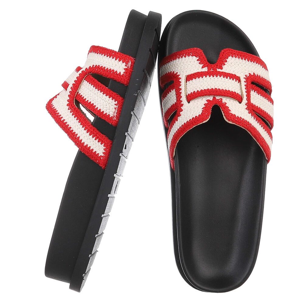 Ital-Design Moderne Damen Sandalen mit Schwarz-Weiß-Design für den Sommer P günstig online kaufen