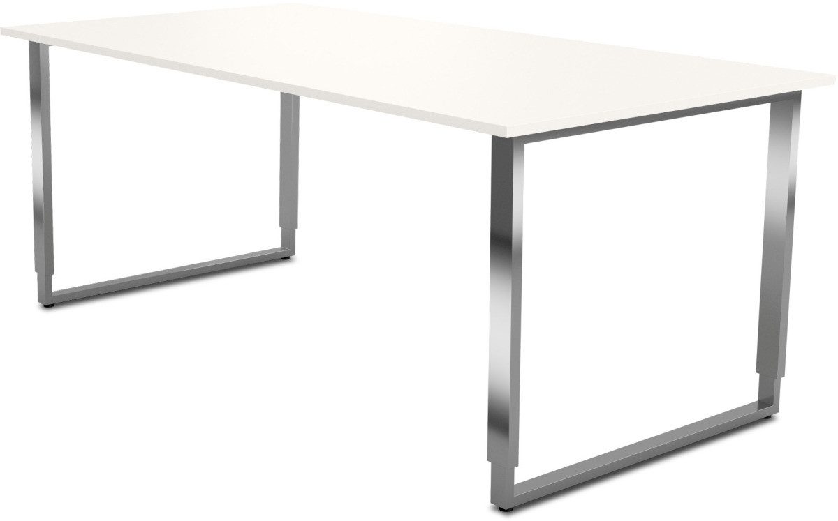 KERKMANN Schreibtisch Schreibtisch Aveto Bügelgestell 180x80x68-82cm höhenverstellbar weiß