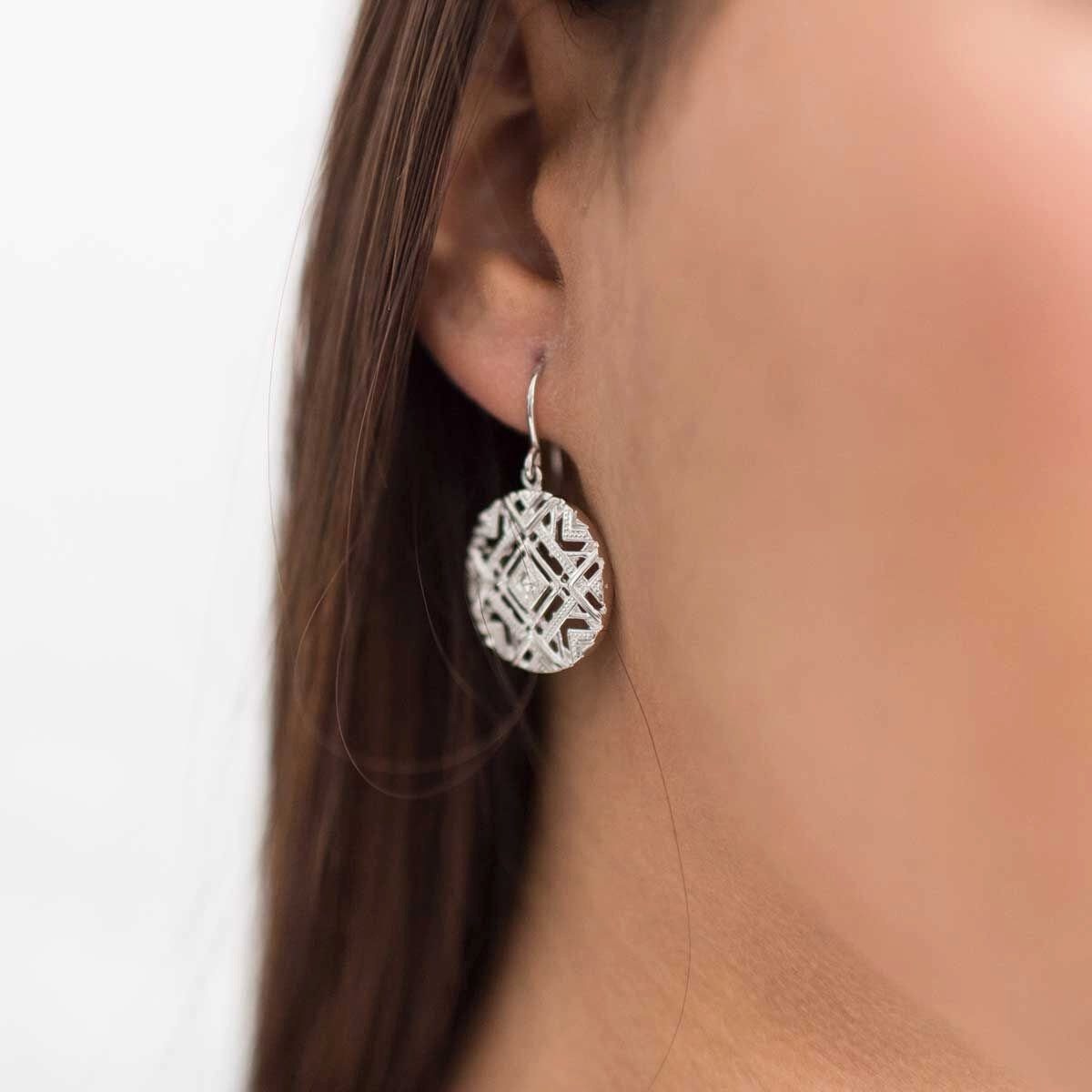 Materia Paar Ohrhänger Damen Silber Ornament Mandala Afrikanisch SO-338, 92 günstig online kaufen