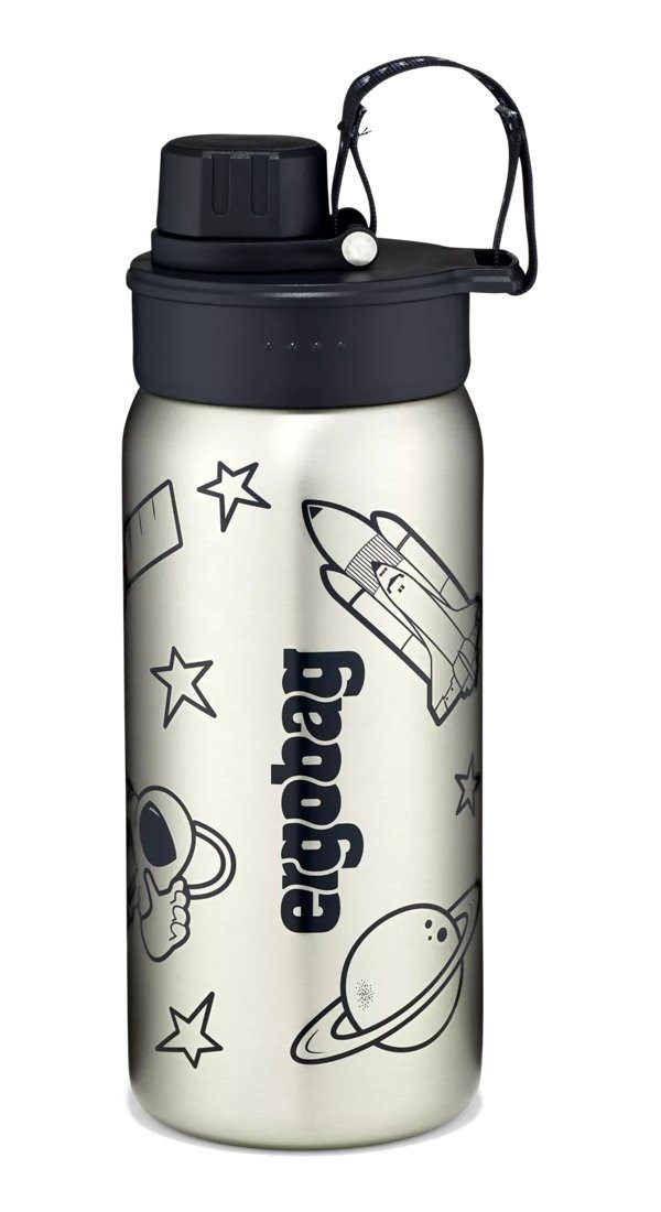 ergobag Trinkflasche Edelstahl Trinkflasche, auslaufsicher und kohlensäuregeeignet