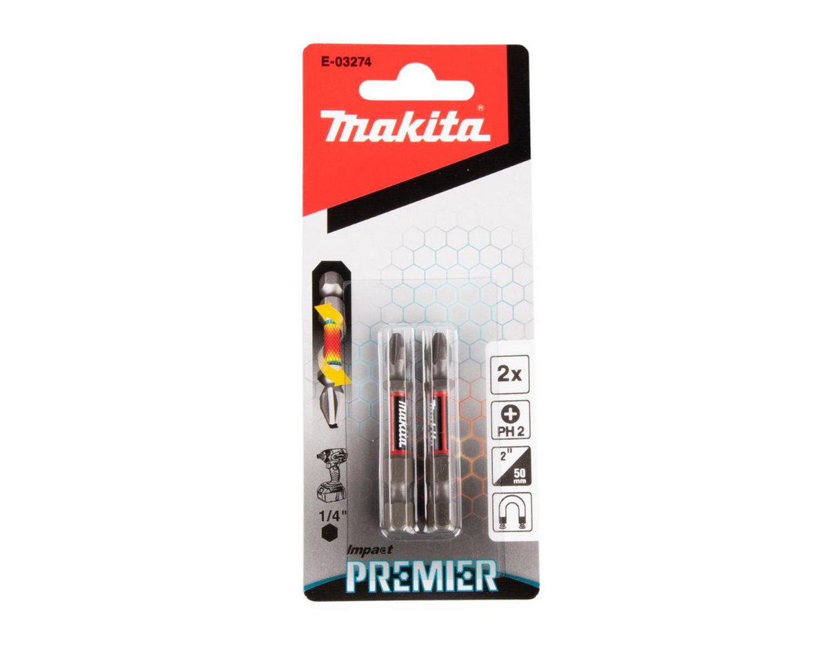 Thumbnail - Makita Akku-Multifunktionswerkzeug Makita Impact Premier Bits PH2 50 mm PH2 • 50 mm • 1/4" • 2 Stk., Produkt, Makita, Ma...