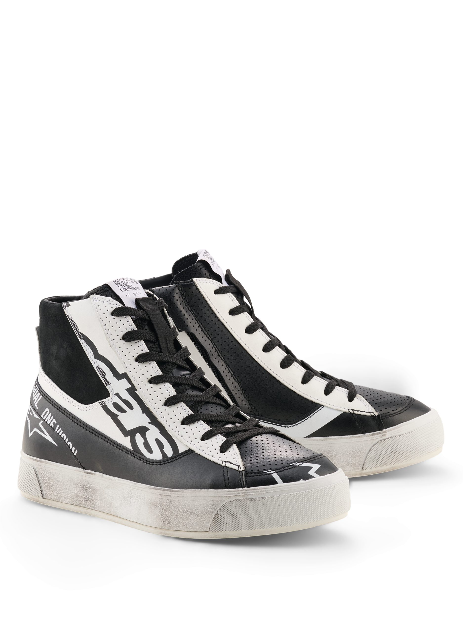 Alpinestars Motorradstiefel Stella Stated Flair Motorrad Schuhe Schwarz Weiß
