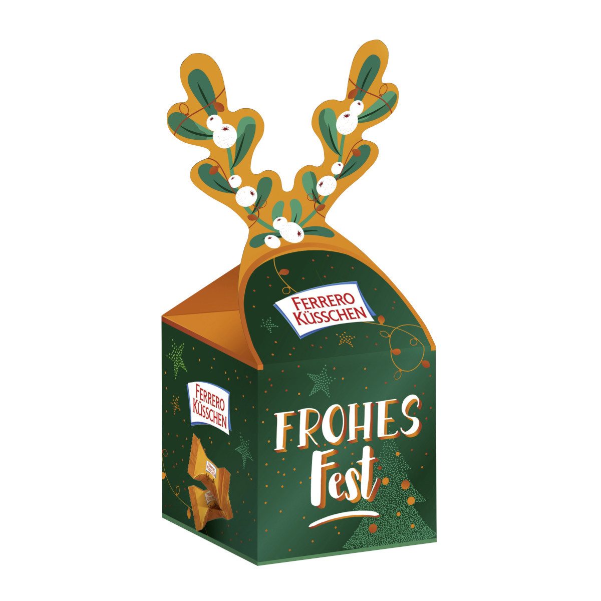 Ferrero Küsschen Schokolade, Ferrero Küsschen Geschenkepack Frohes Fest Vollmilchschokolade 89g