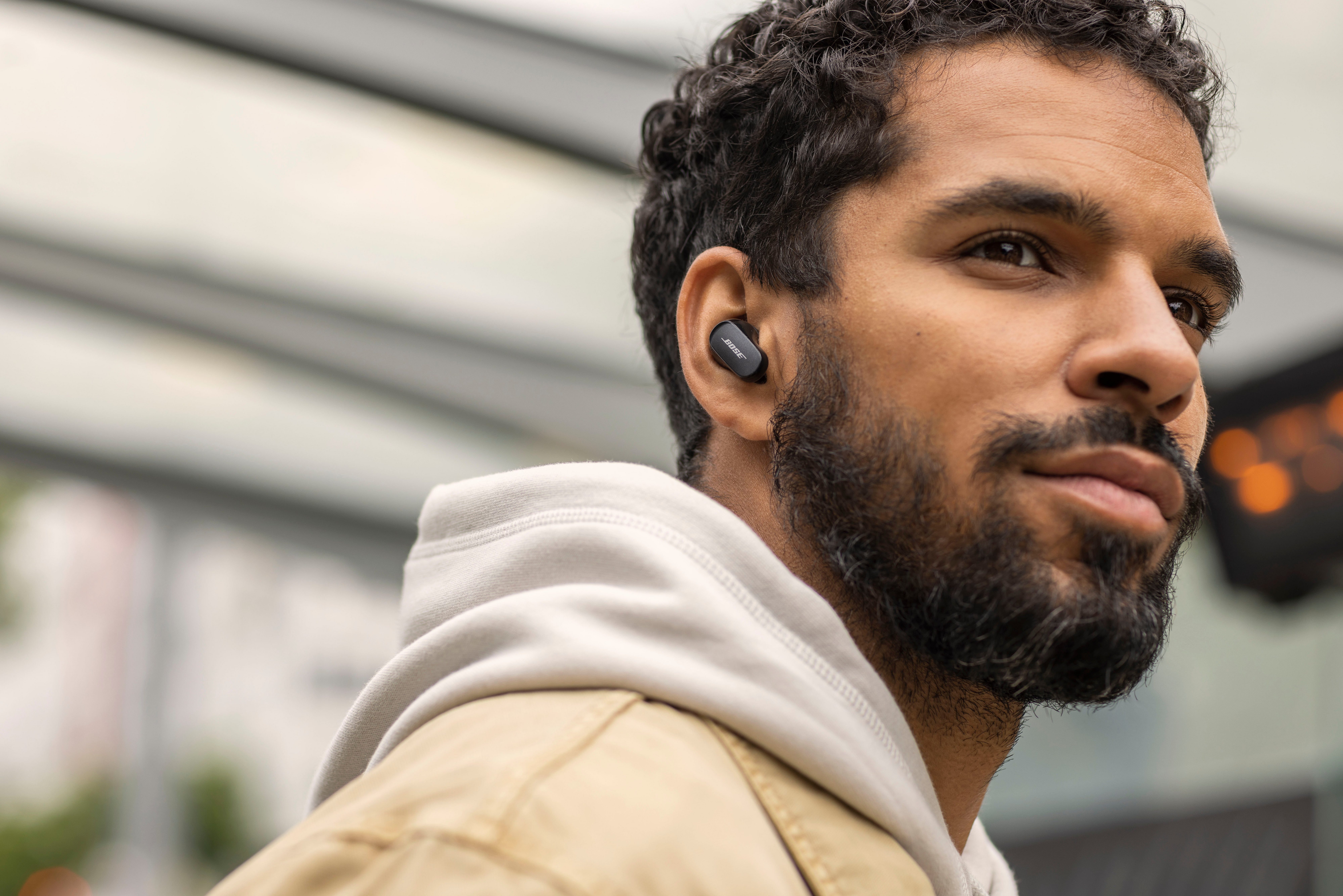Bose QuietComfort® Earbuds II personalisiertem kabellose Musik, und für In-Ear-Kopfhörer mit Klang) Lärmreduzierung Noise-Cancelling, integrierte (Freisprechfunktion, black wireless Anrufe Bluetooth, In-Ear-Kopfhörer Steuerung