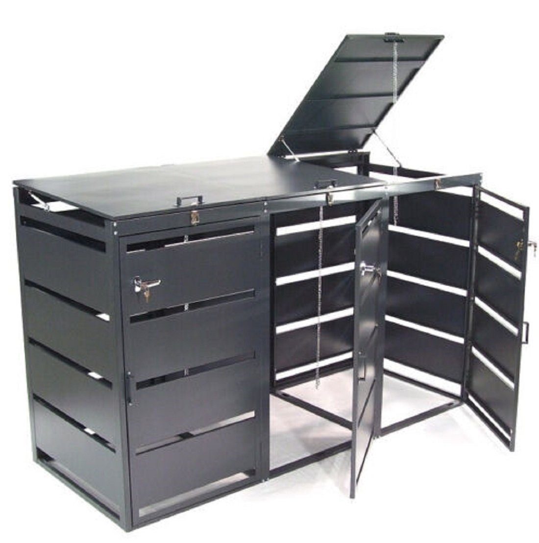 Apex Mülltonnenbox Mülltonnenbox Mülltonnenverkleidung 3er 240L Mülltonne 57061 (1 St) – Bild 5 von 5
