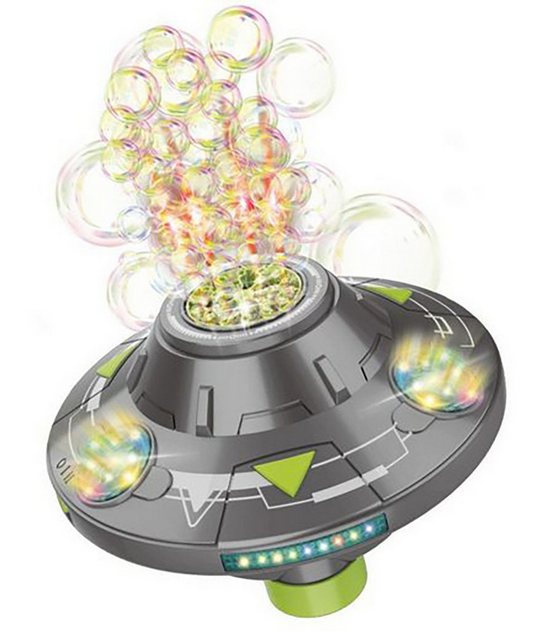 Gontence Seifenblasenmaschine Automatische und Rotierende Bubble Machine mit Lichtern und Musik, Hindernisvermeidung,Blasenmaschine Elektrisches Blasenspielzeug