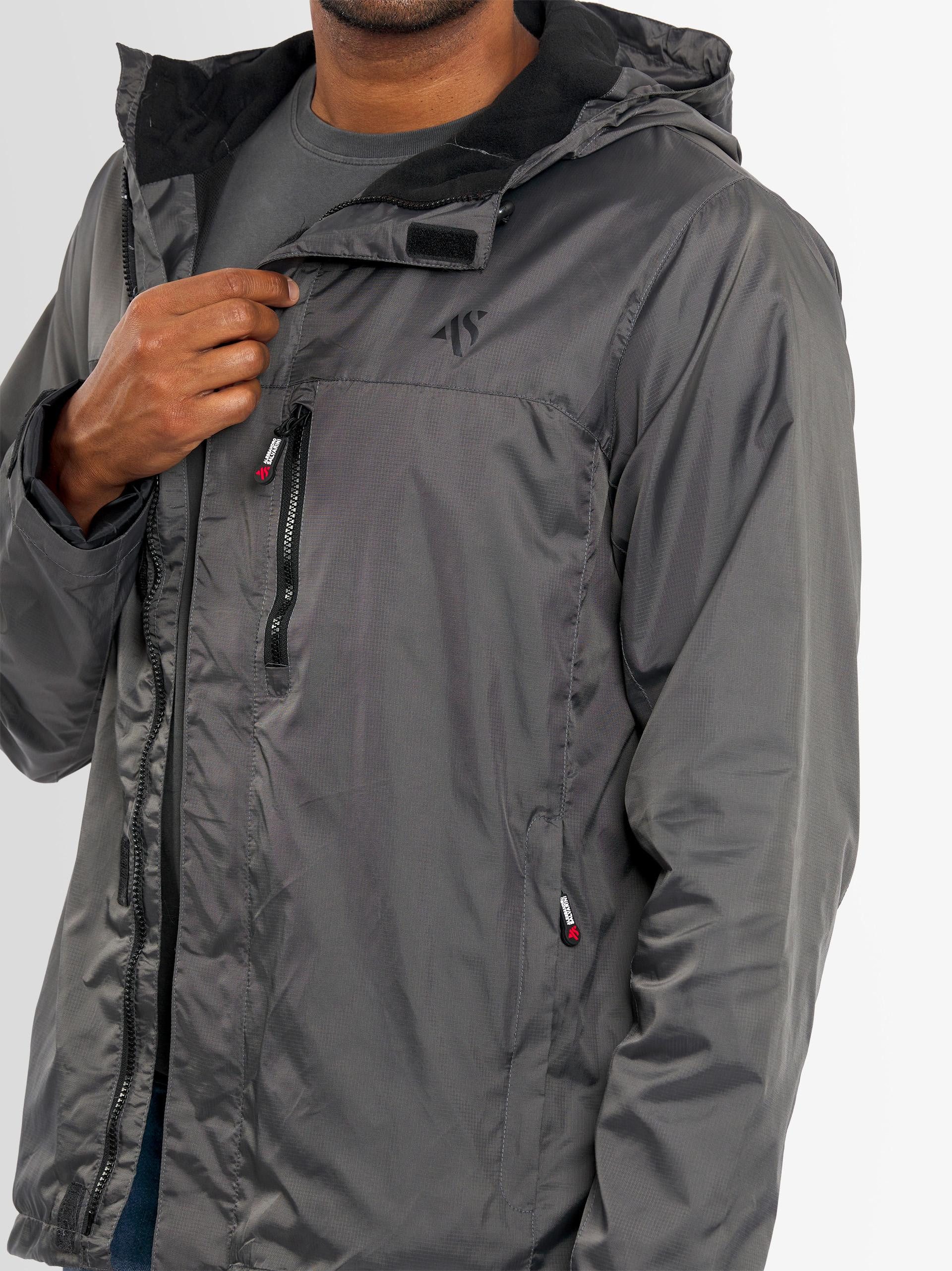 Alessandro Salvarini Regenjacke Alessandro Salvarini Herren Regenjacke AS323 mit durchgehendem Reißverschluss – Bild 5 von 5