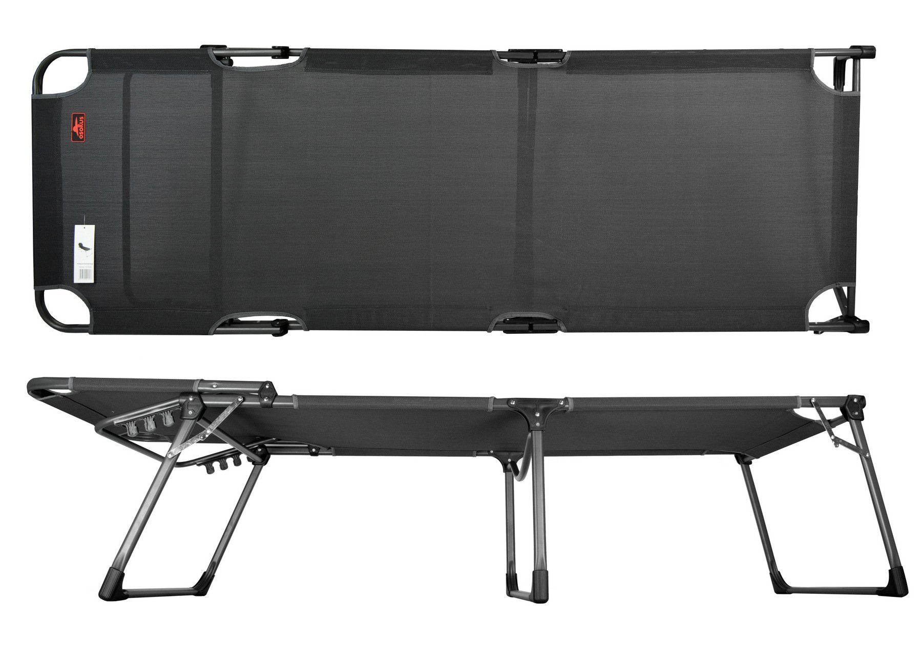 osoltus Campingstuhl osoltus ALU Dreibeinliege XXL Sonnenliege hoch Pellworm 215x70x50 cm
