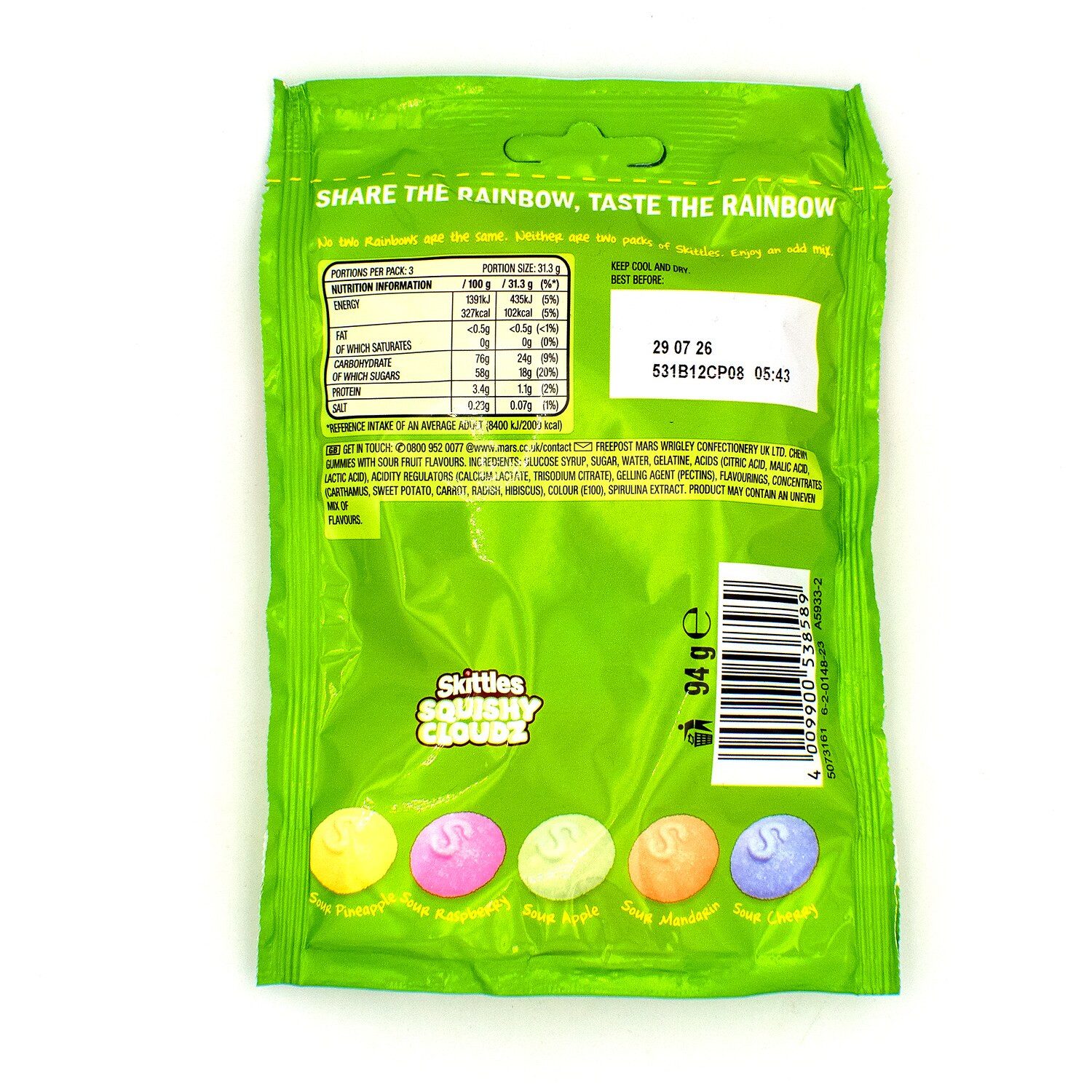 Skittles Süßigkeit