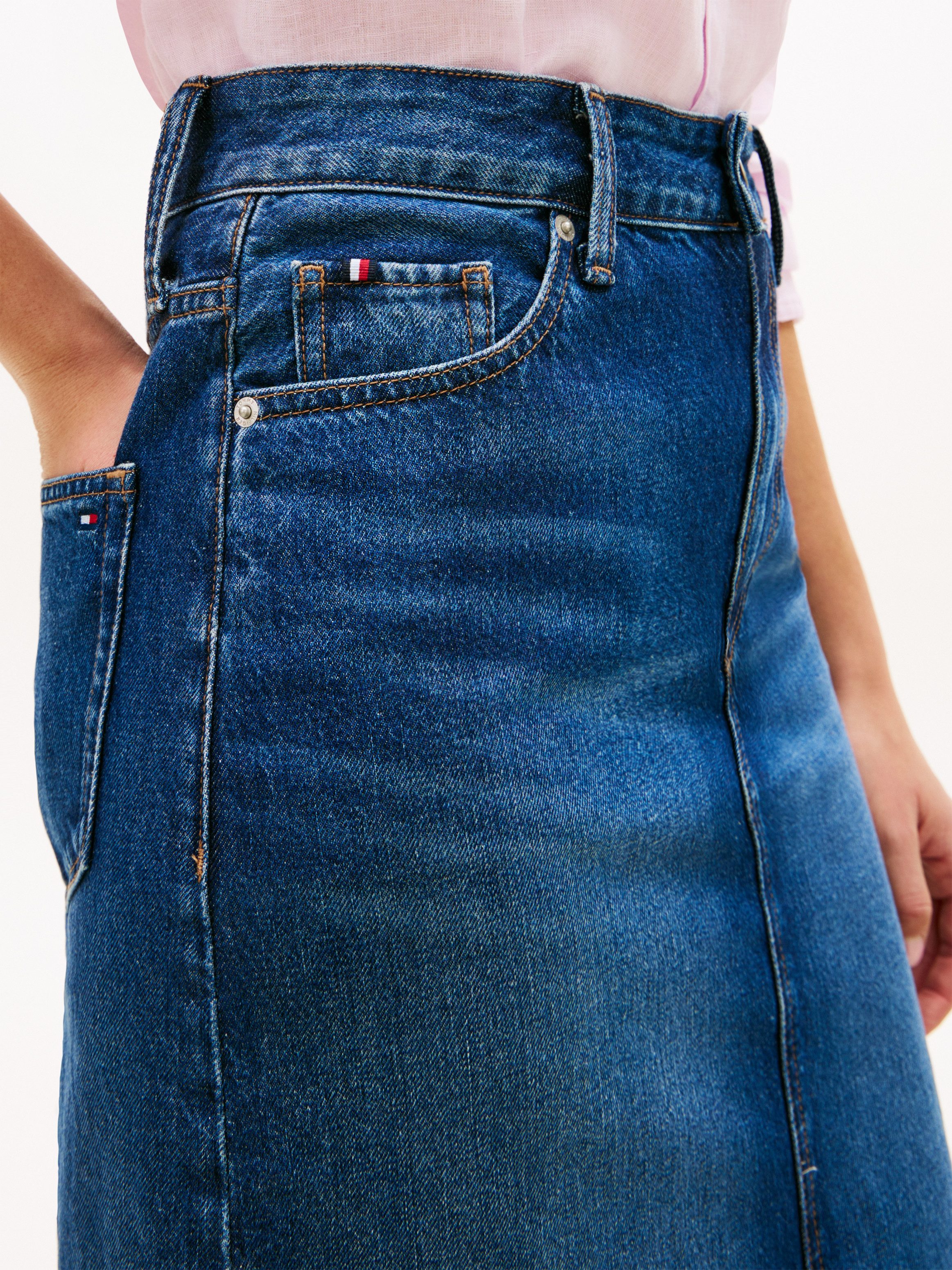 Tommy Hilfiger Jeansrock DNM NEW DOREEN KNEE SKIRT RW mit 5-Pocket-Design günstig online kaufen
