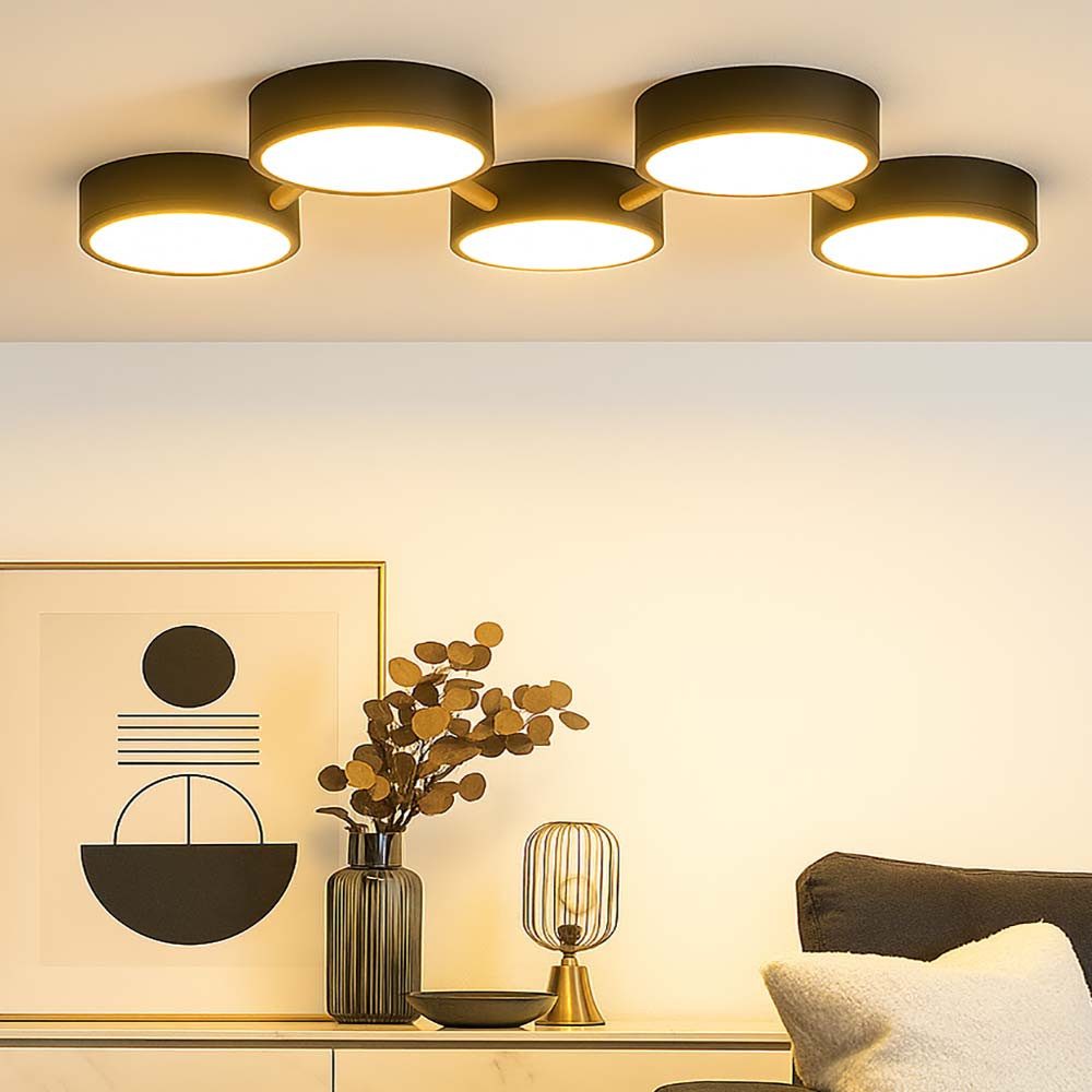 NOWA LED Deckenleuchte, LED-Leuchtmittel fest verbaut, Warmweiß, LED Deckenleuchte dimmbar rund Deckenlampe LED dimmbar Lampe