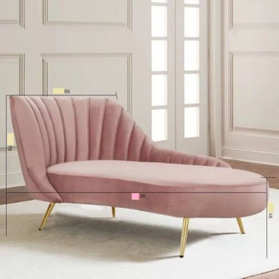 JVmoebel Chaiselongue Modernes luxus rosa Chaiselounge Relaxliege, Made in  Europe