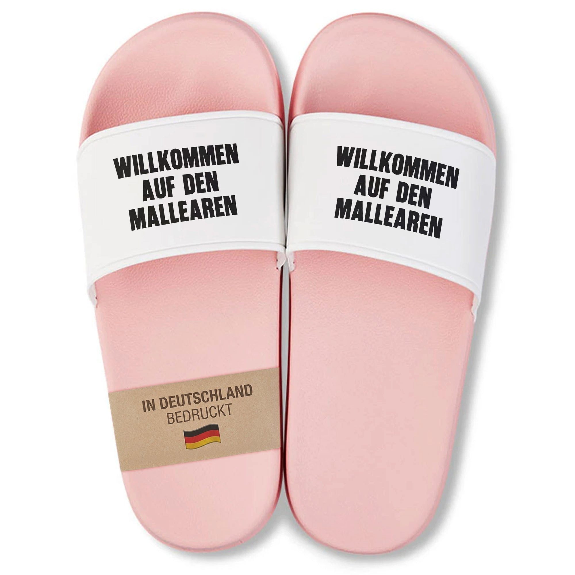 22Feels Badelatschen Pink Geschenk Frauen Damen Malle Urlaub Party Spruch Badepantolette IN DEUTSCHLAND BEDRUCKT