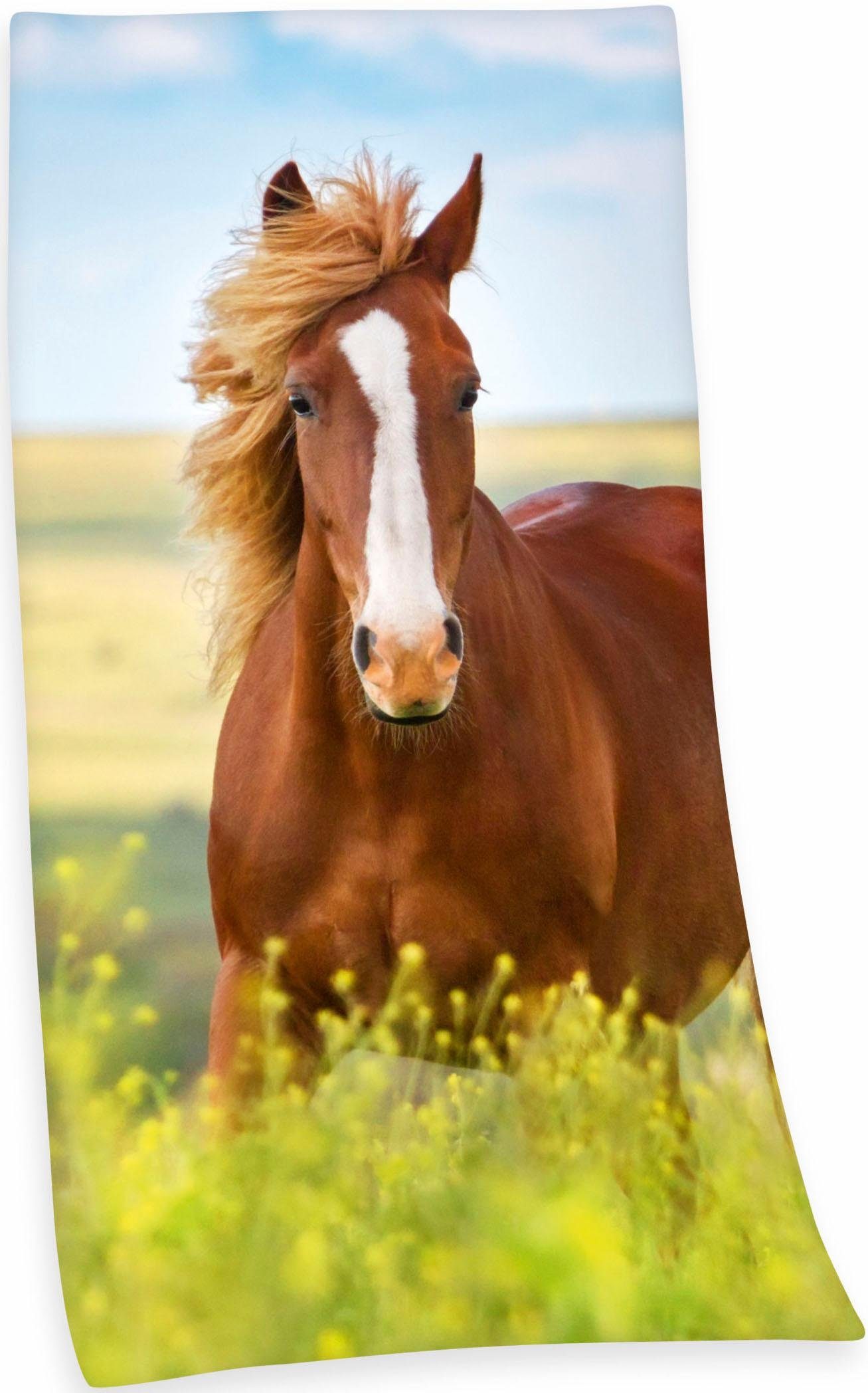 Herding Young Collection Badetuch Pferd, Frotteevelours (1-St), 75x150 cm, günstig online kaufen
