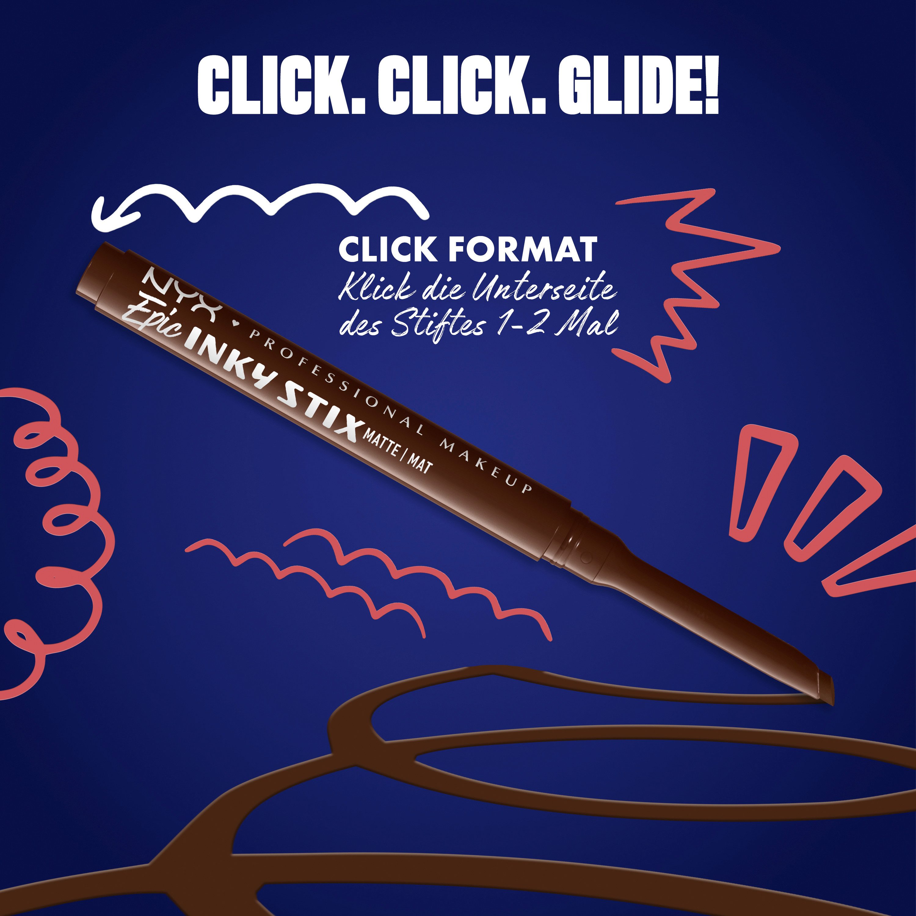 NYX PROFESSIONAL MAKEUP Eyeliner EPIC INKY STIX CREAM GEL EYELINER, ideal für definierte Lidstriche und vielfältige, ausdrucksstarke Looks