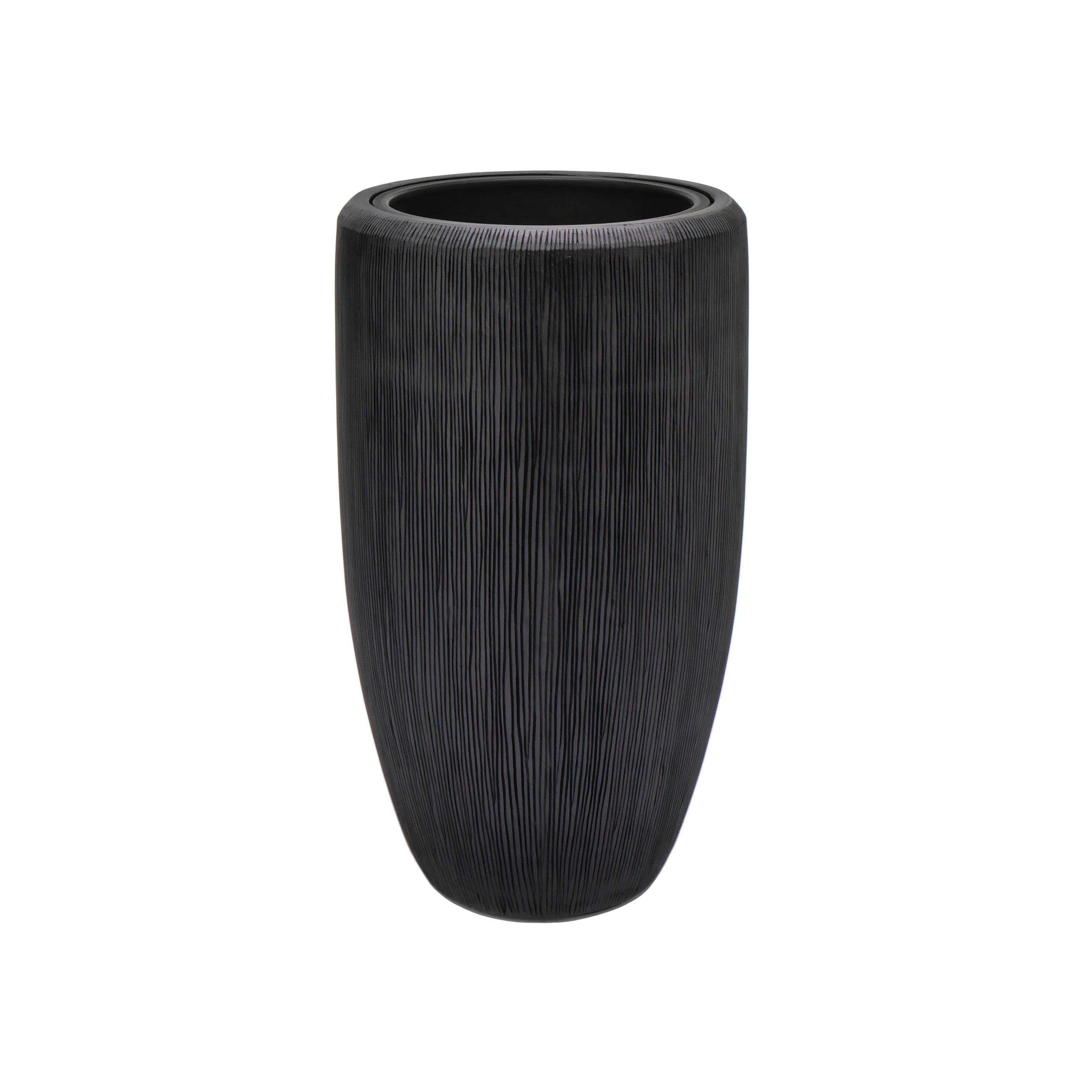 Flingora Bodenvase Norma, mit Einsatz - Fiberglas - Indoor & Outdoor - Anthrazit - Höhe 62 cm