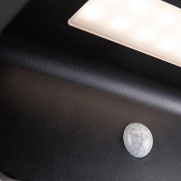 Paulmann LED Solarleuchte LED Solar Wandleuchte Solveig in Anthrazit 5W 350lm IP44, keine Angabe, Leuchtmittel enthalten: Ja, fest verbaut, LED, warmweiss, Solarleuchten