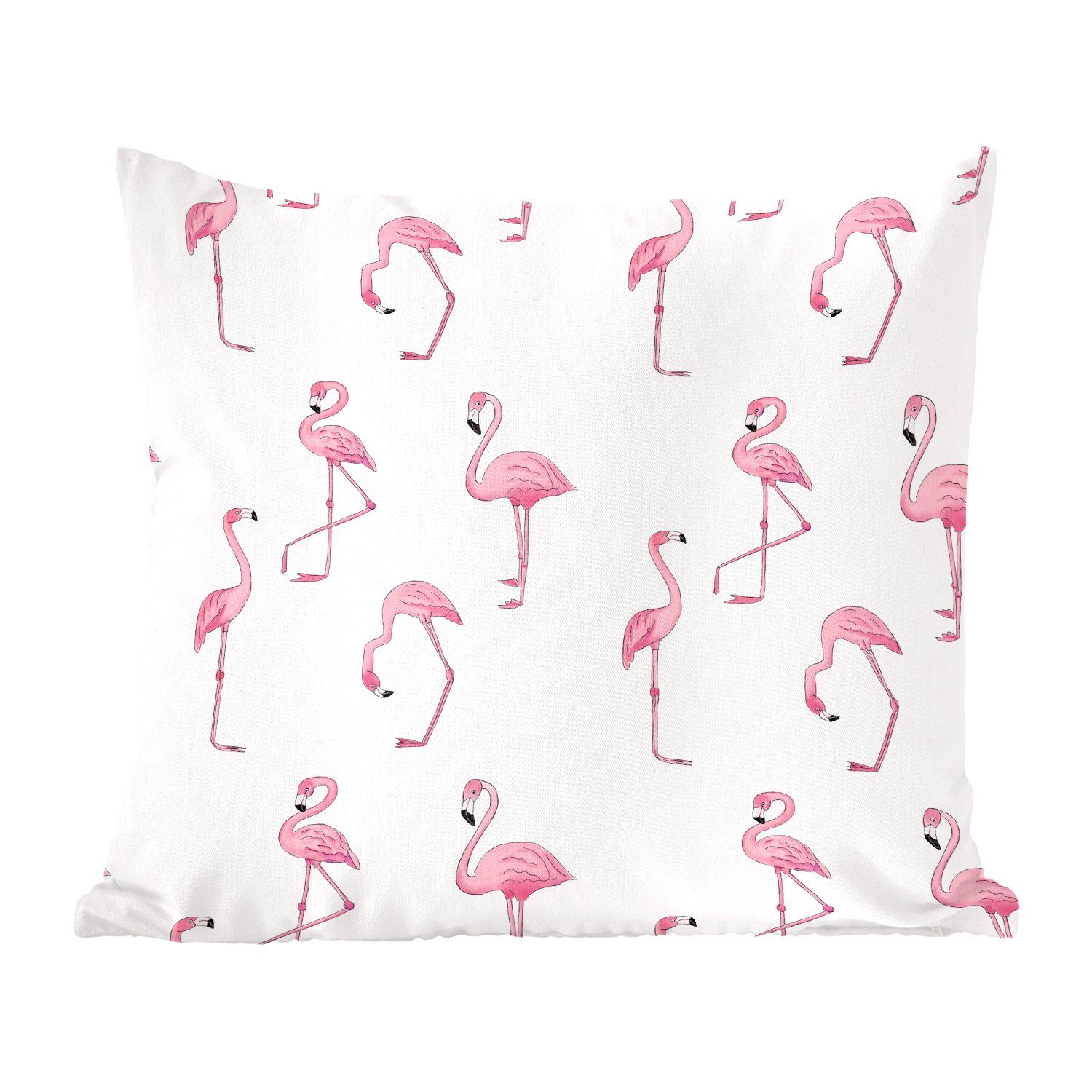 MuchoWow Dekokissen Muster mit rosa Flamingos, Zierkissen mit Füllung für Wohzimmer, Schlafzimmer, Deko, Sofakissen