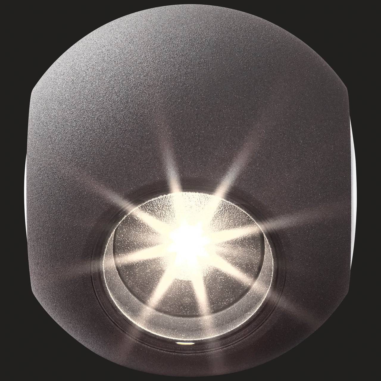 AEG LED Außen-Wandleuchte Gus, LED fest integriert, Warmweiß, Ø 10 cm, 4 x  3 W, 720 lm, IP54, Alu-Druckguss/Glas, anthrazit