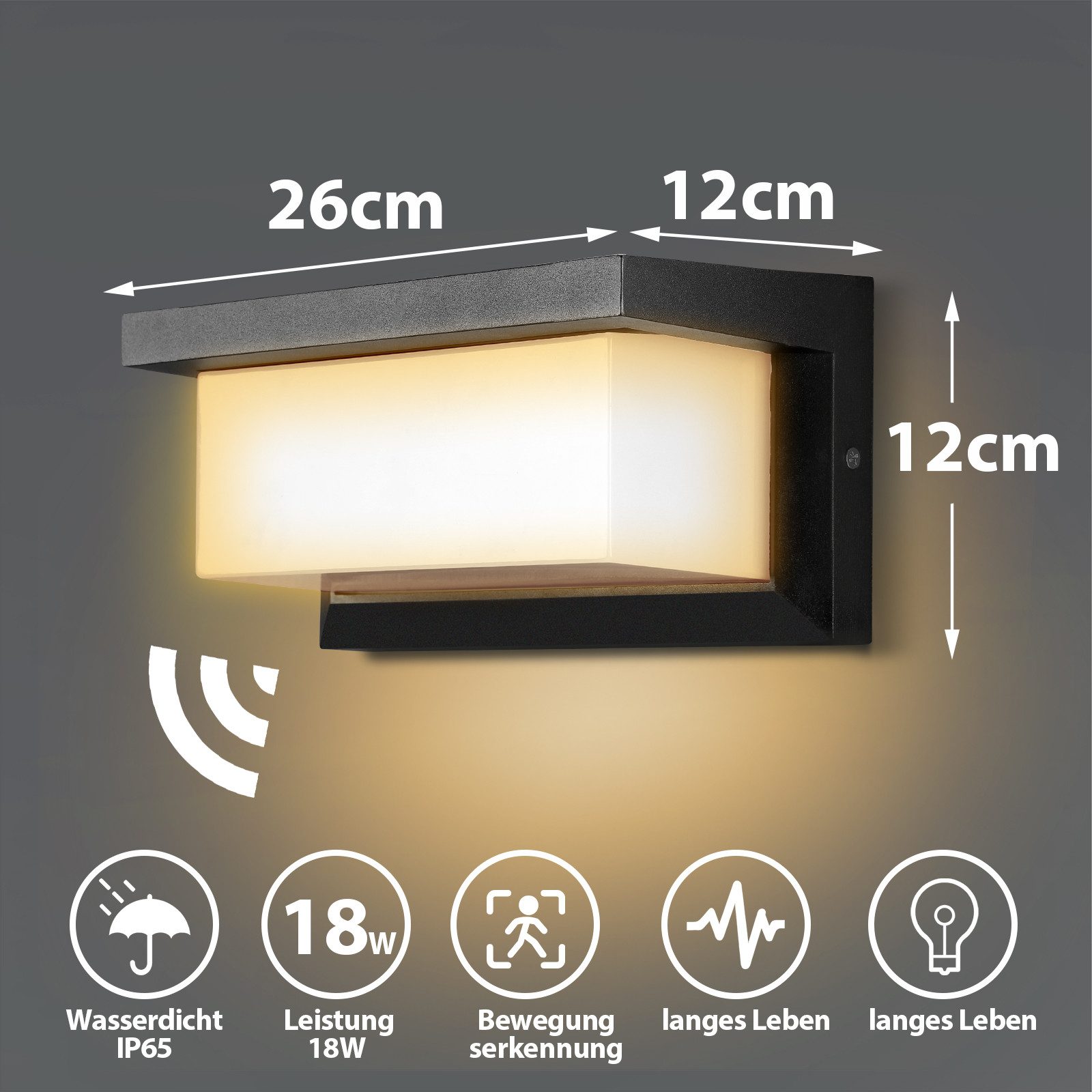 Clanmacy Wandleuchte 18W LED Wandlampe Schlafzimmer günstig online kaufen
