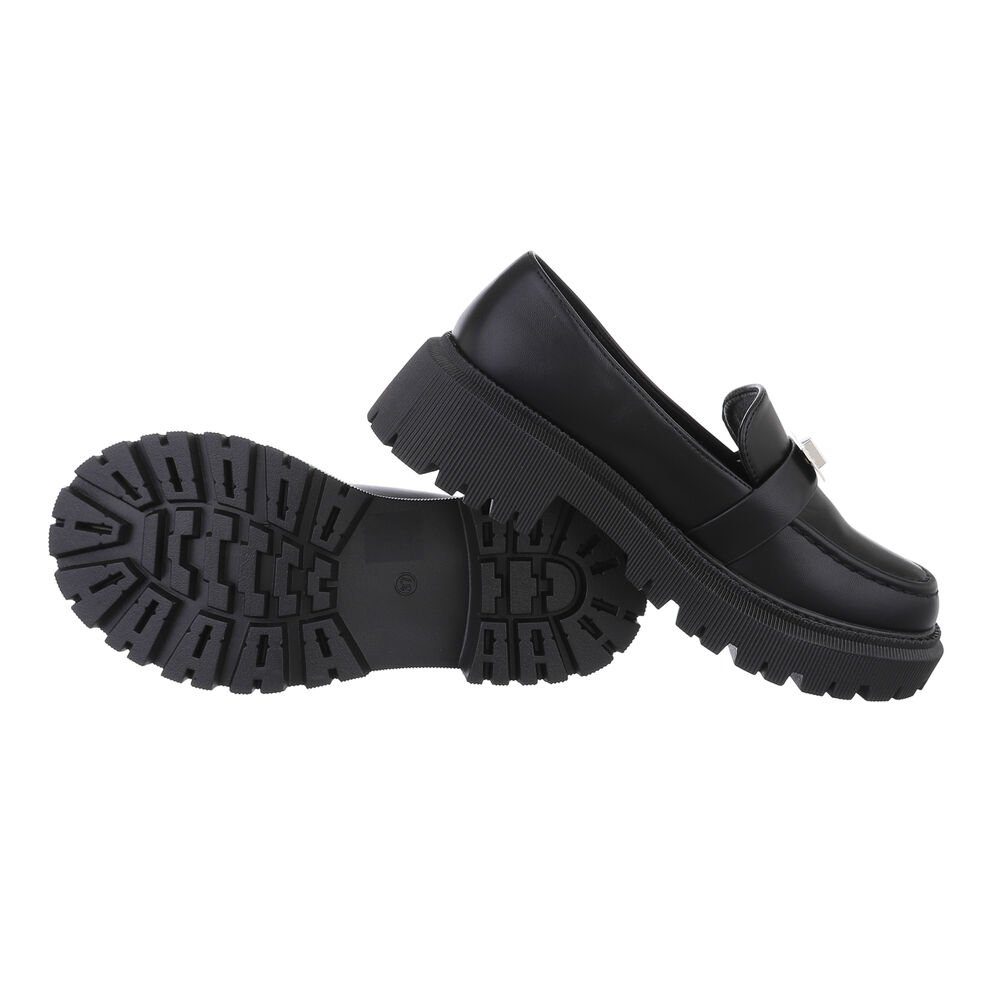 Ital-Design Damen Mokassins Freizeit Slipper Blockabsatz günstig online kaufen