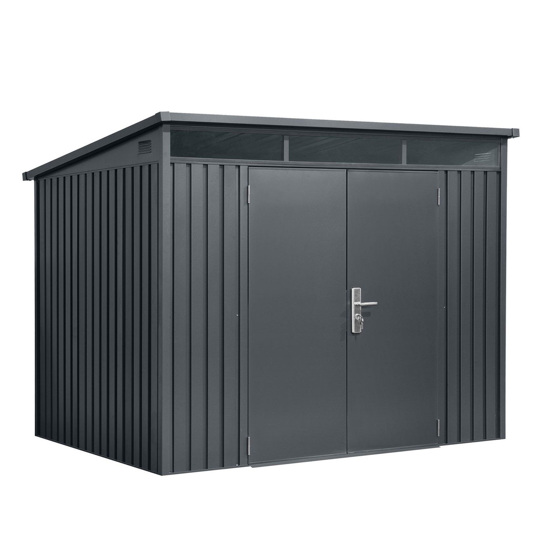 osoltus Vordach osoltus Premium Metall Gerätehaus Skylight 8,6m²