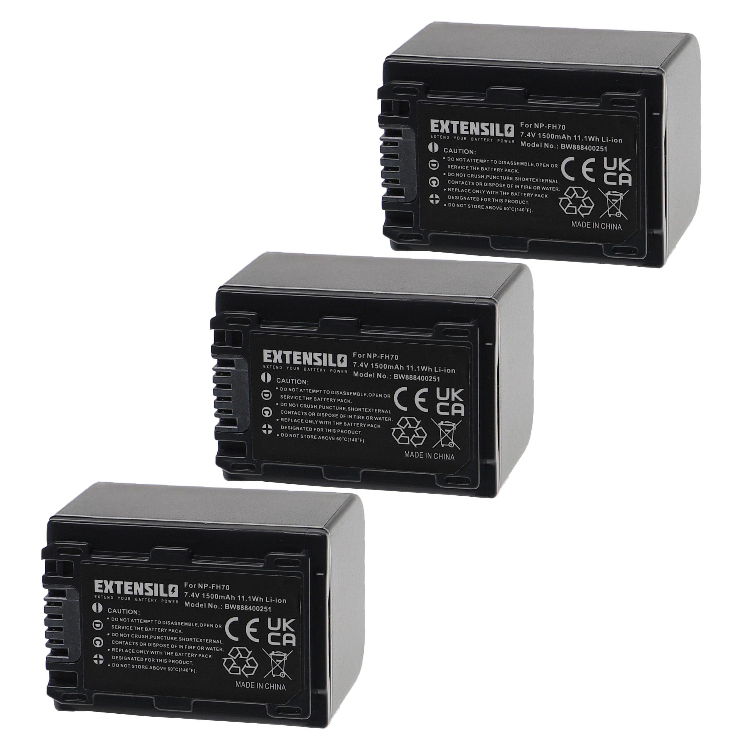 Extensilo passend für Sony CR-HC51E, DCR-30, DCR-DVD103, DCR-DVD105, Kamera-Akku 1500 mAh