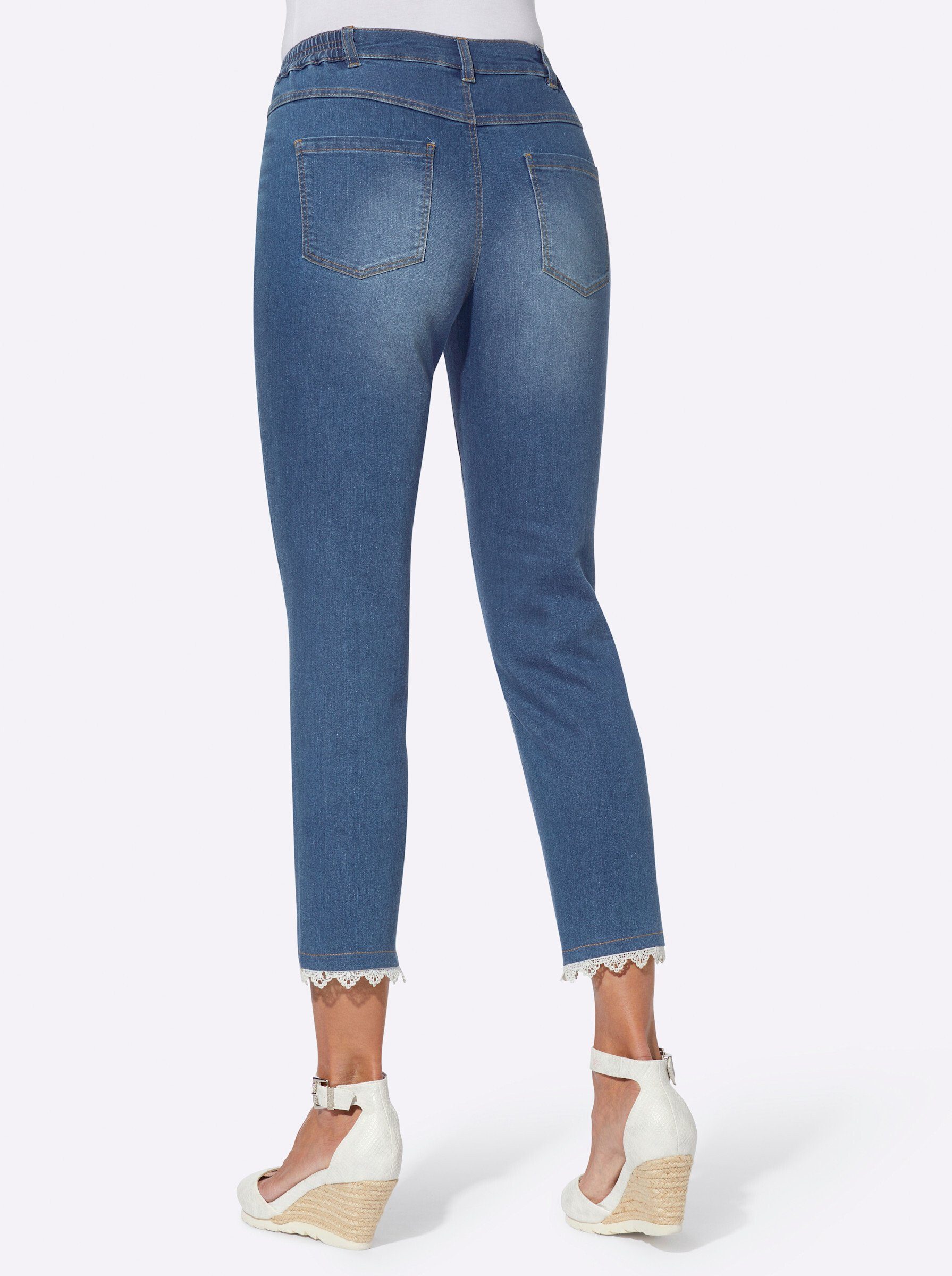 Sieh an! Jeansshorts 7/8-Jeans leicht vertieft