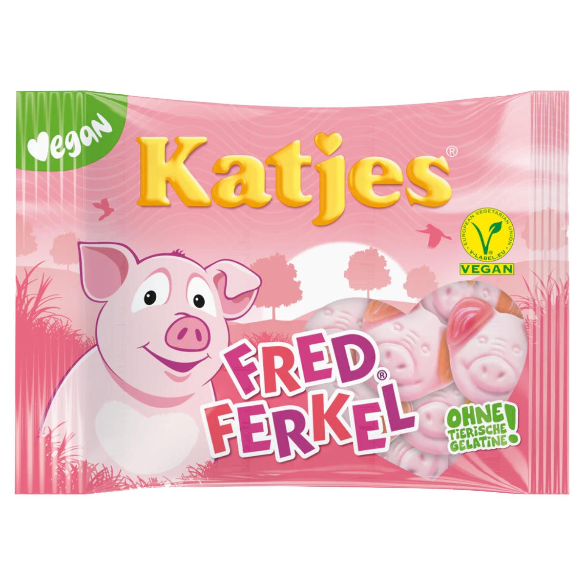 KATJES Süßigkeit, Katjes Fred Ferkel mit Schaumzucker süß und saulecker in Vegan 175g
