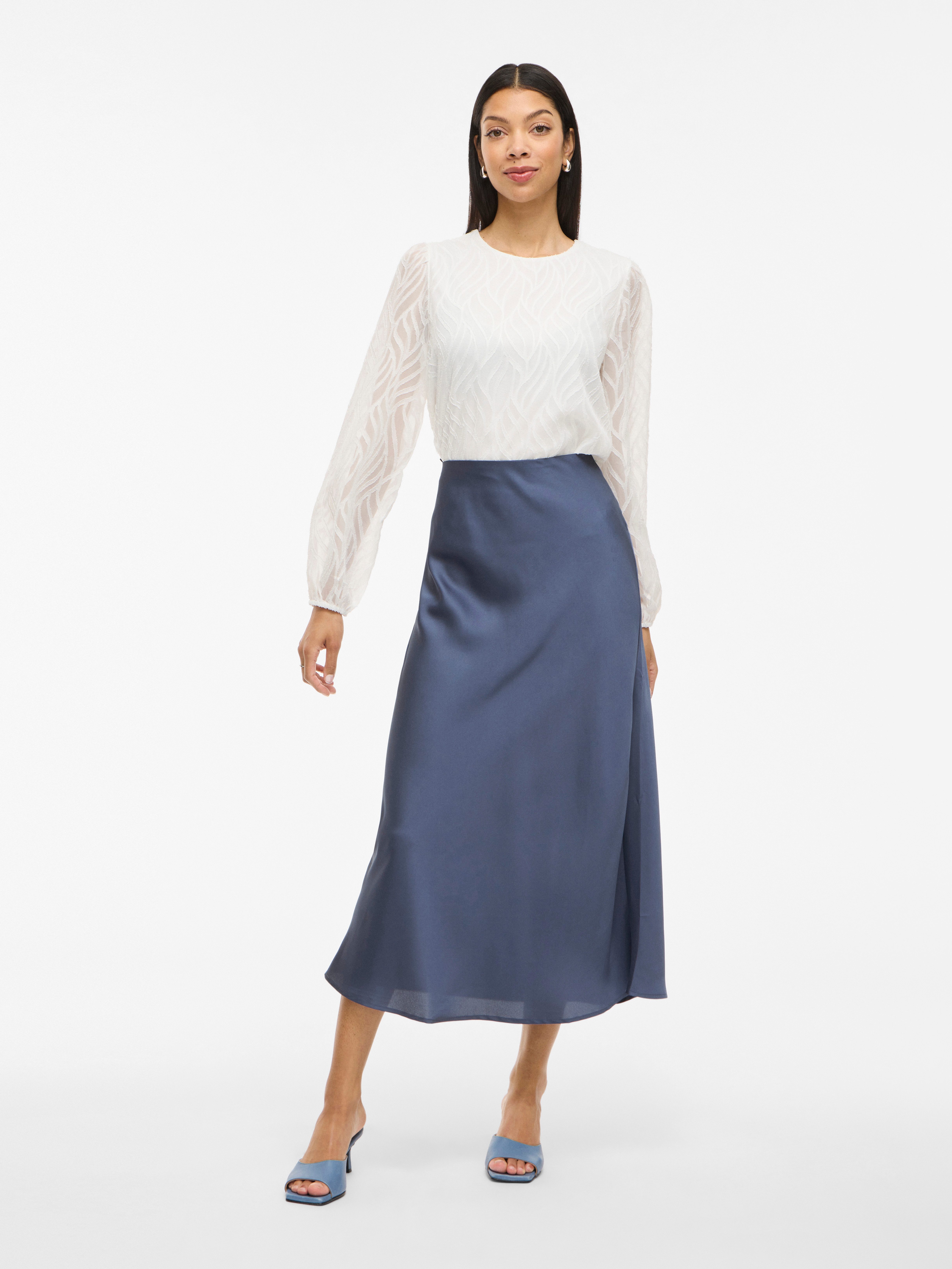 Vila Maxirock VIELLETTE HW LONG SKIRT - NOOS Kunstfaser