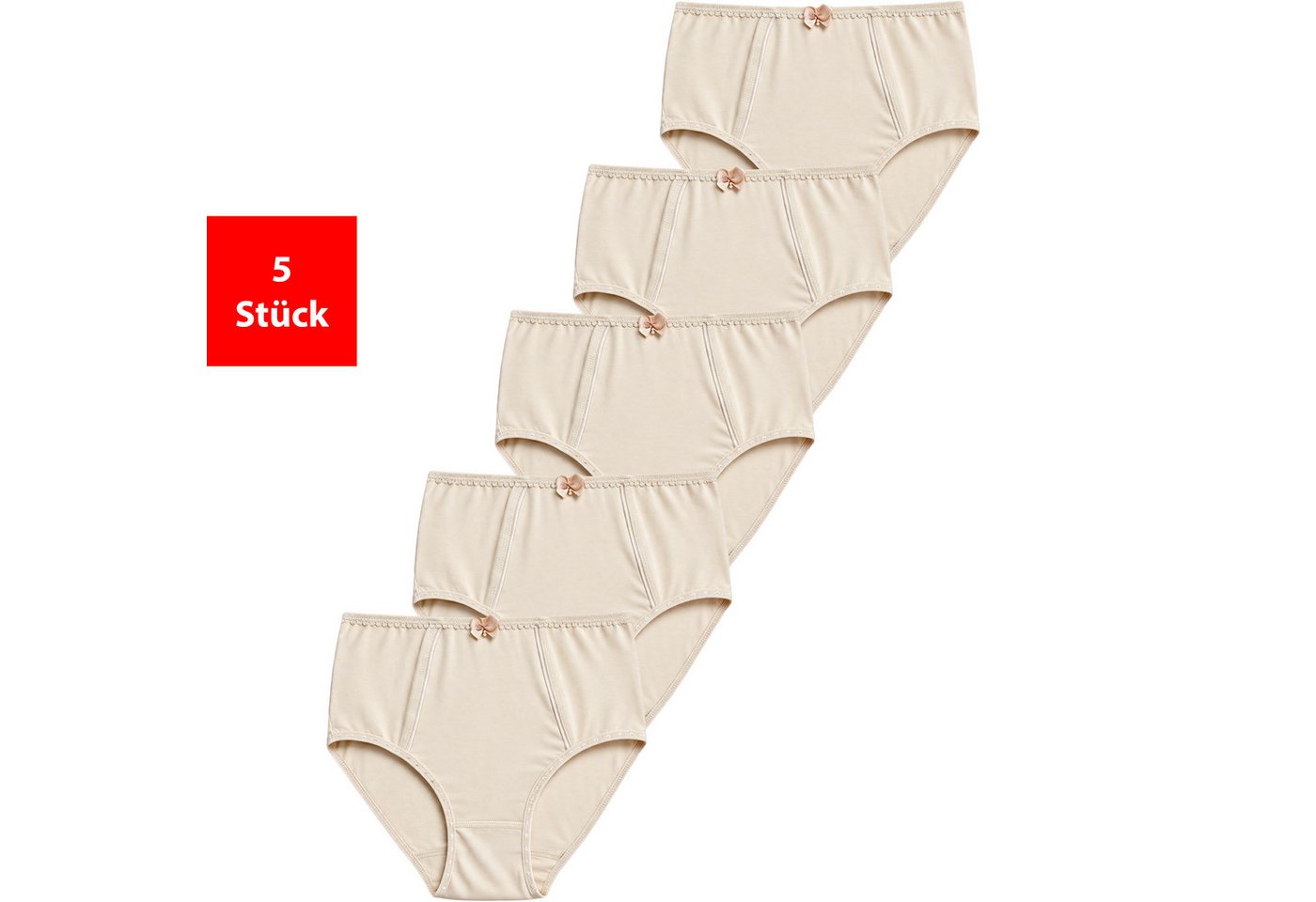 Fashionschmiede Taillenslip Taillenslip Damen Baumwolle Stretch 5er & 10er Pack Maxislip (Set, 5-St., 5er-Pack) Hoher Baumwollanteil, elastisch, weich & atmungsaktiv