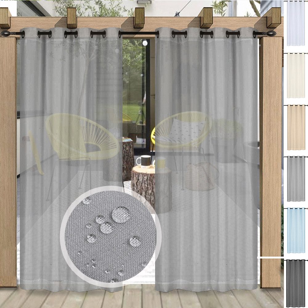 Jibenhome Gardine Wasserdicht Outdoor Vorhang mit günstig online kaufen