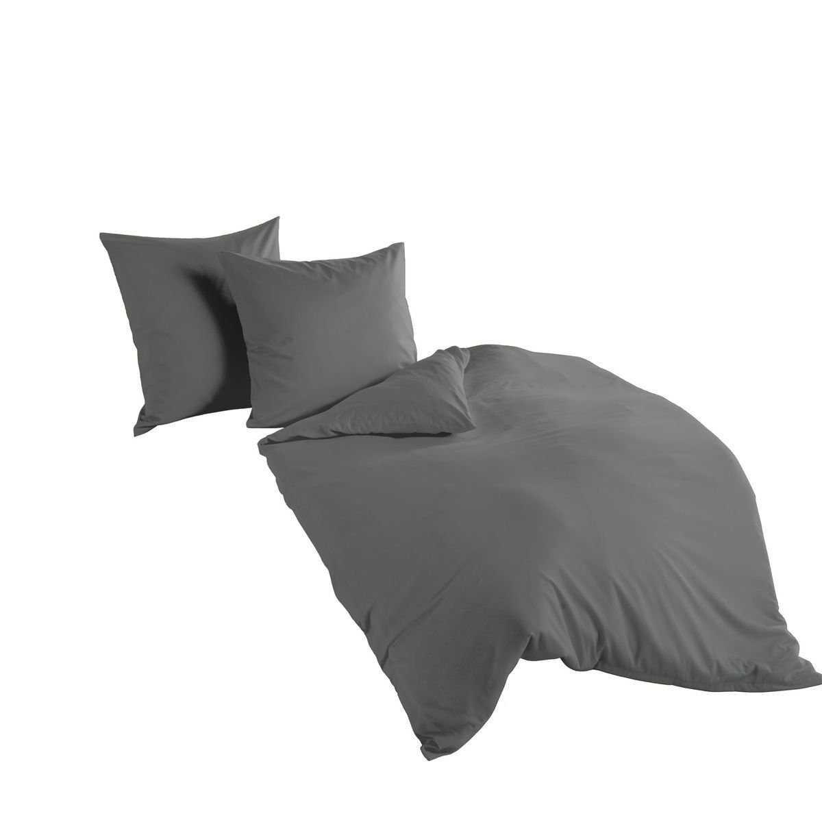 JACK Bettwäsche JACK by Bierbaum Uni Fein Biber Bettwäsche einfarbig Anthra günstig online kaufen