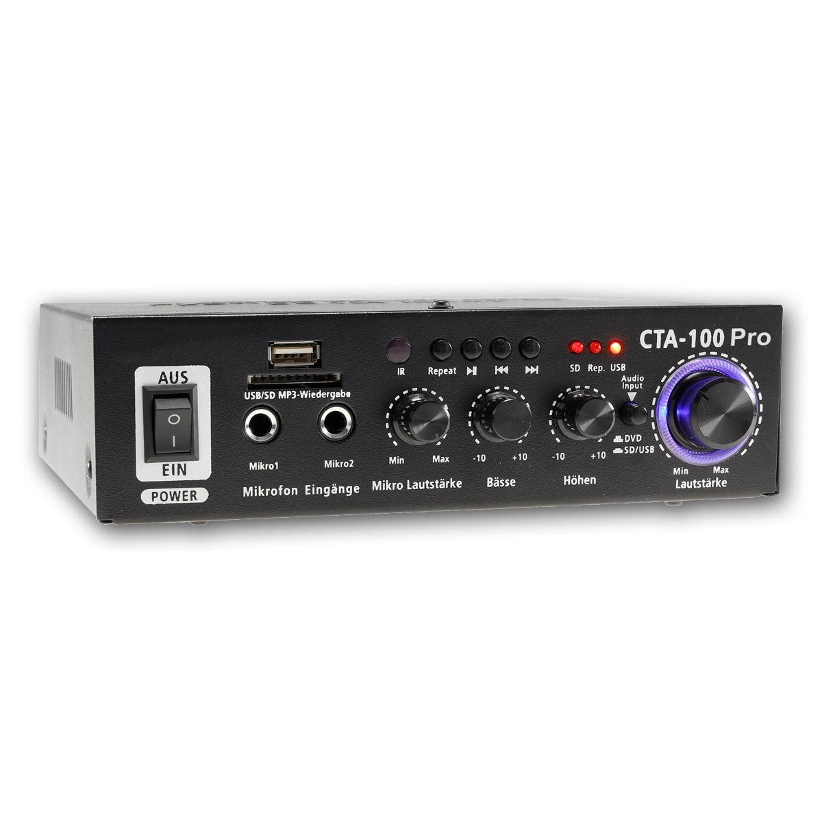 ChiliTec HiFi-Verstärker "CTA-100 Pro" 100W, schwarz Stereo-Receiver