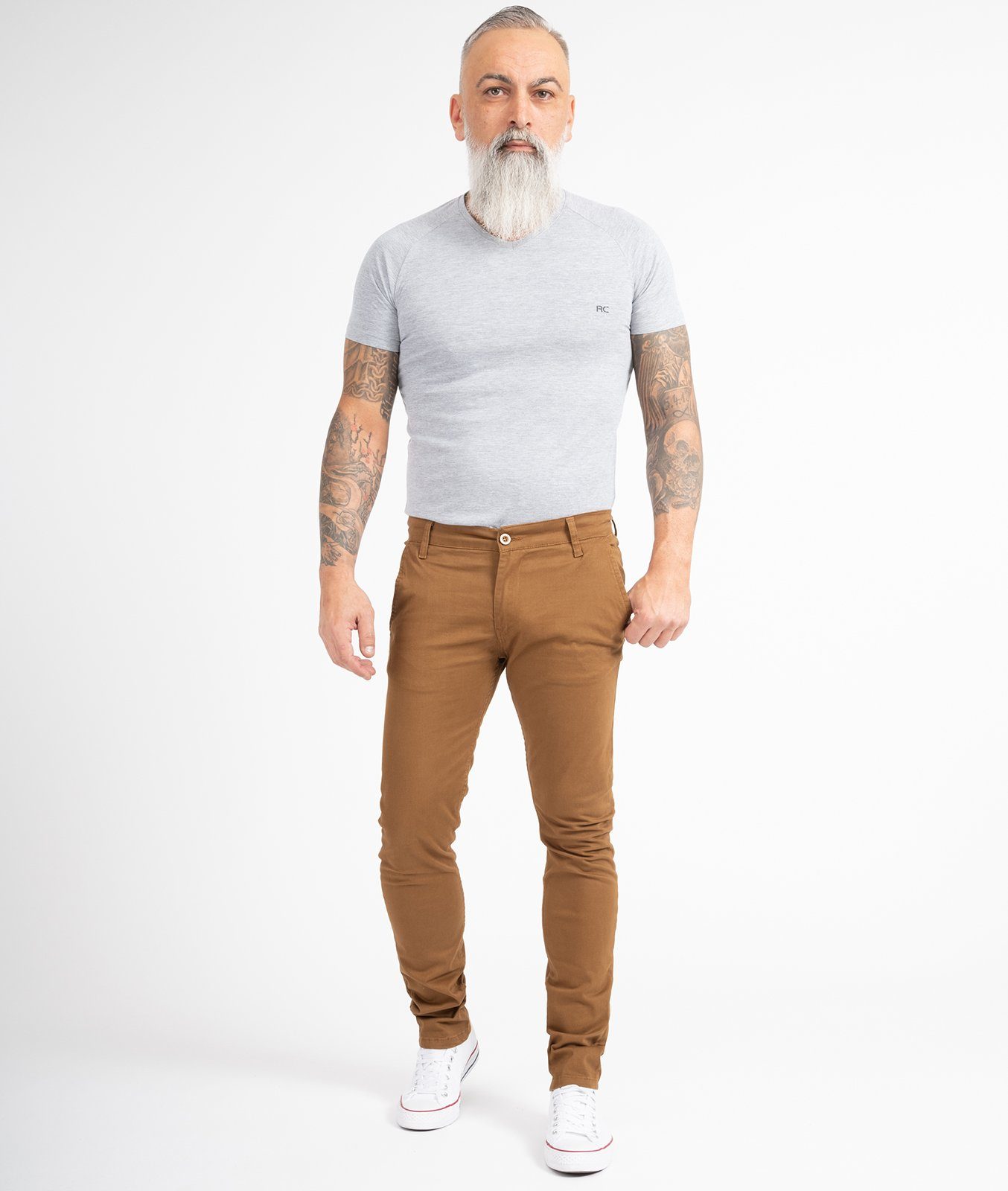 Indumentum Chinohose Herren Slim Fit Hose IS-305 – Bild 4 von 5
