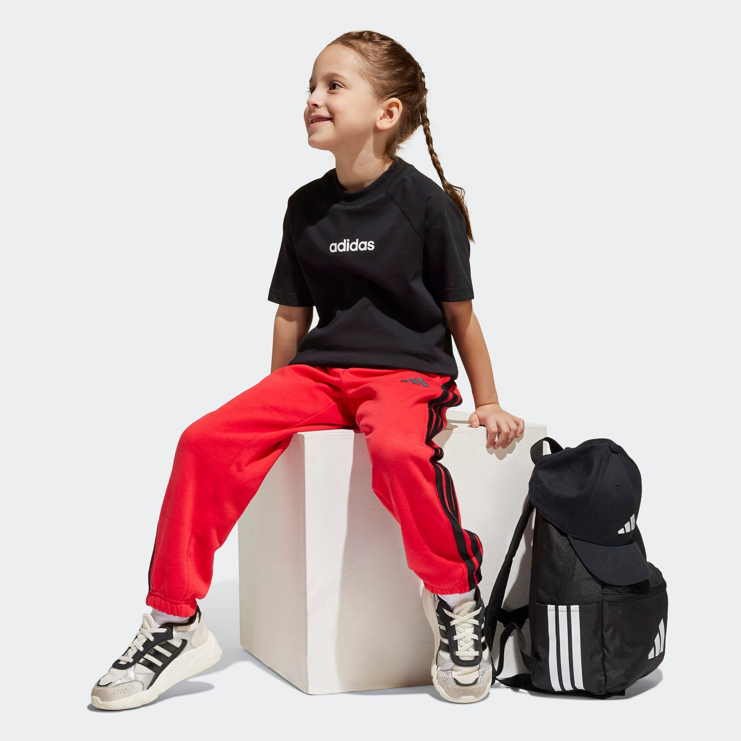 adidas Sportswear T-Shirt LK LIN TEE 160 für Kinder, Rundhalsausschnitt, ohne Verschluss, weiches Material