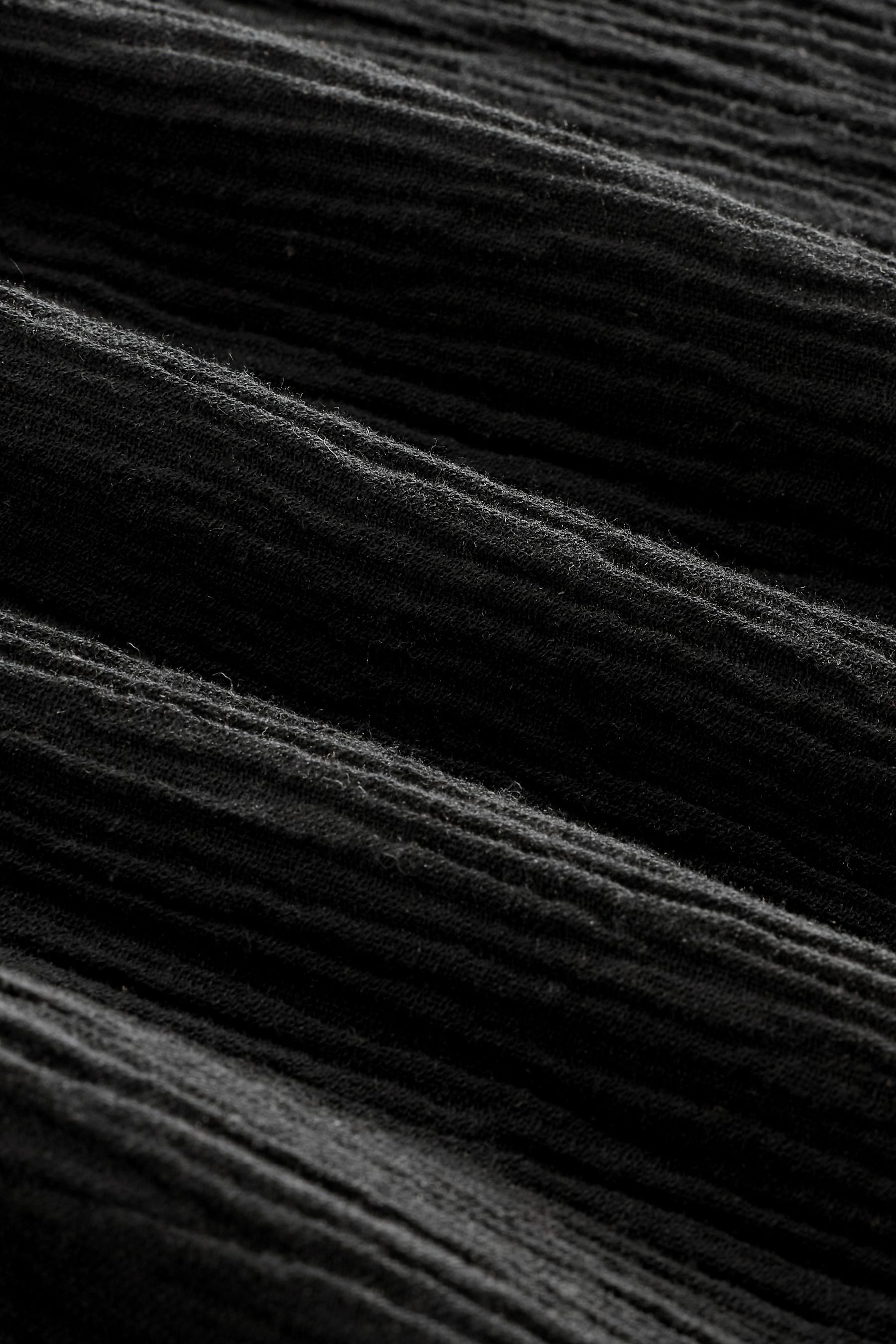 Next Palazzohose Hose mit weitem Bein und Leinen in Knitteroptik (1-tlg)