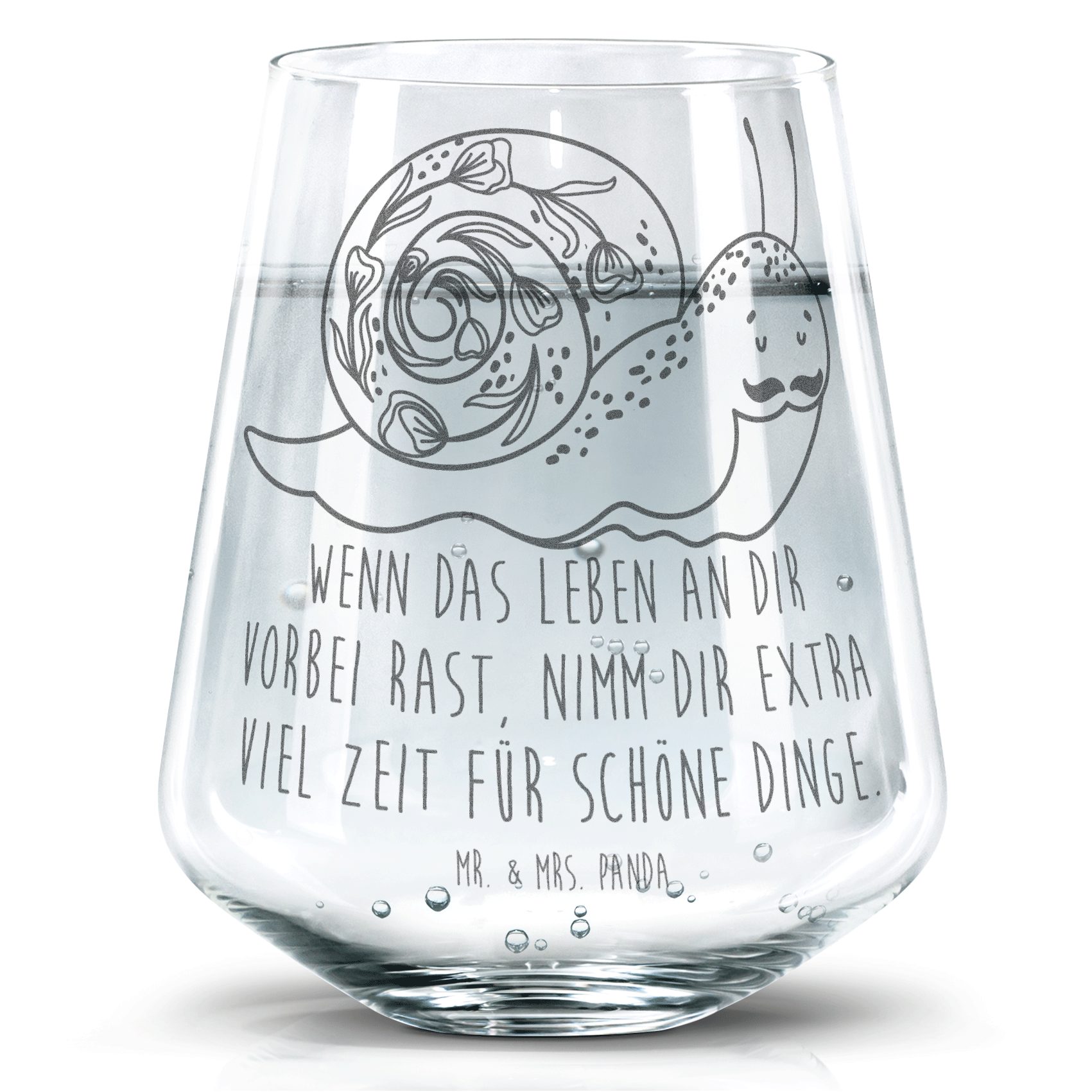 Mr. & Mrs. Panda Glas Schnecke Sir Transparent Geschenk, lustige