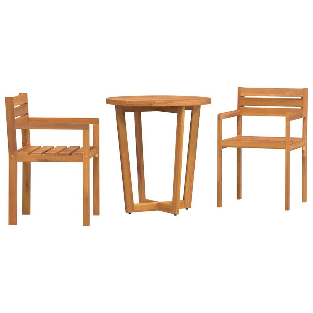 vidaXL Gartenlounge-Set 3-teiliges Garten-Ess-Set aus Massivholz, (1-tlg)