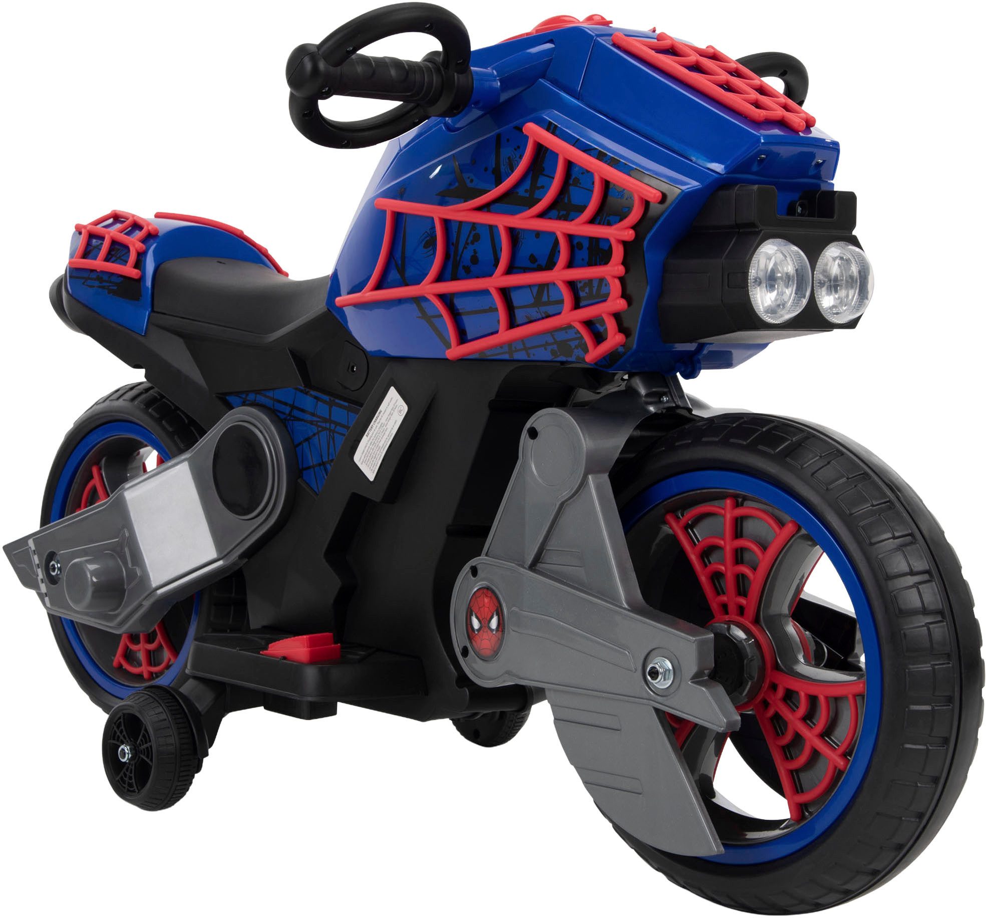 Huffy Elektro-Kindermotorrad Marvel Spider-Man Aufsitz-Motorrad für Kinder mit 7.2V-Batterie, Belastbarkeit 30 kg