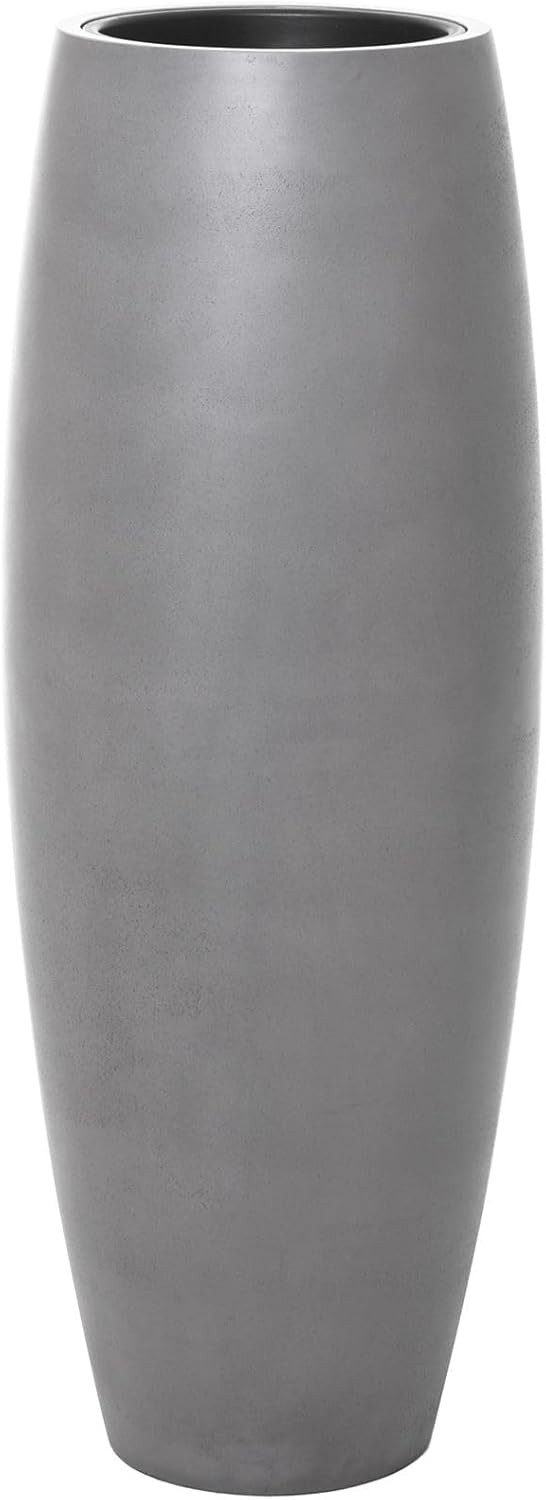 VIVANNO Bodenvase Fiberglas MAGNUM Rund - Grau Beton-Design (1 St), 30x80 c günstig online kaufen