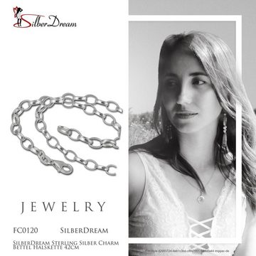 SilberDream Charm-Kette FC01XK SilberDream Charmskette für Silber Charms (Charmskette), Charmsketten ca. 42cm, 925 Sterling Silber, Farbe: silber, Made-In Ger