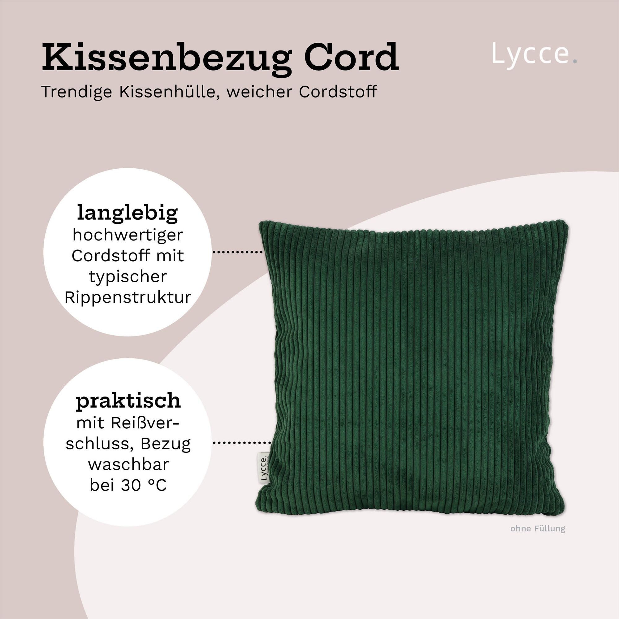 Lycce Dekokissen Kissenbezug 2er Set CORD günstig online kaufen