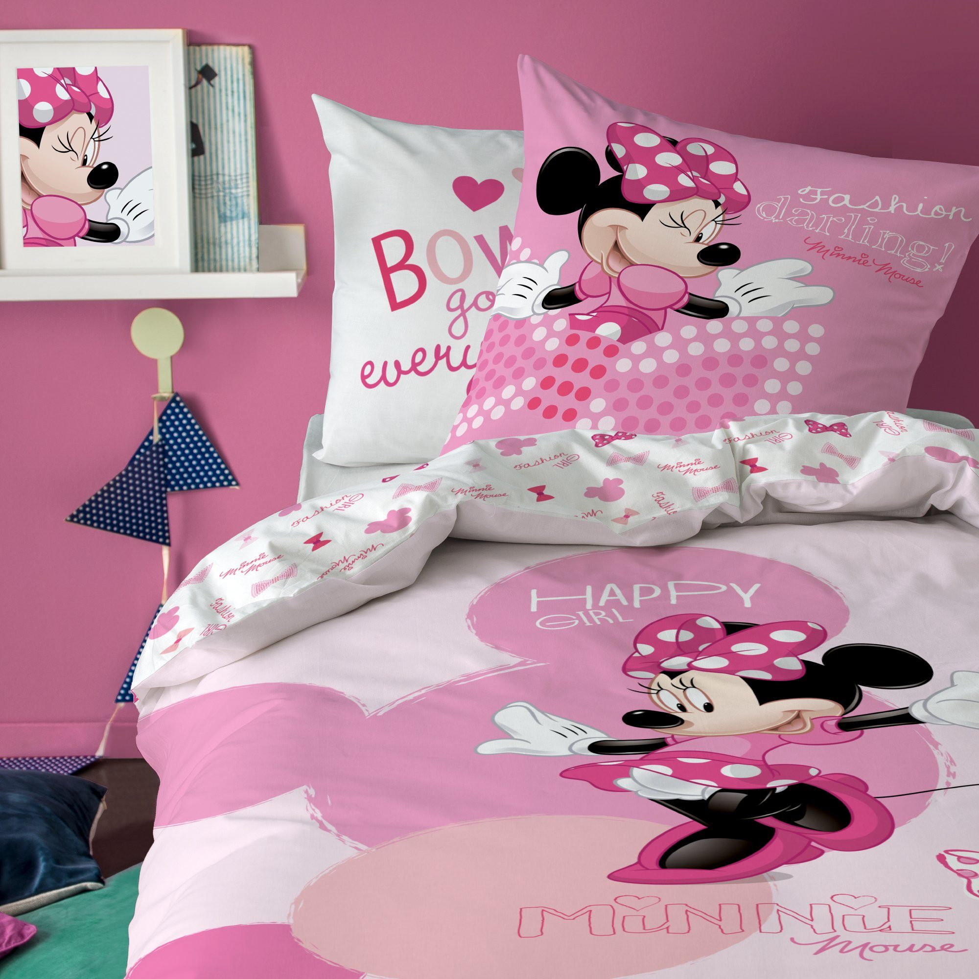 Disney Kinderbettwäsche Disney Minnie Mouse Bettwäsche günstig online kaufen
