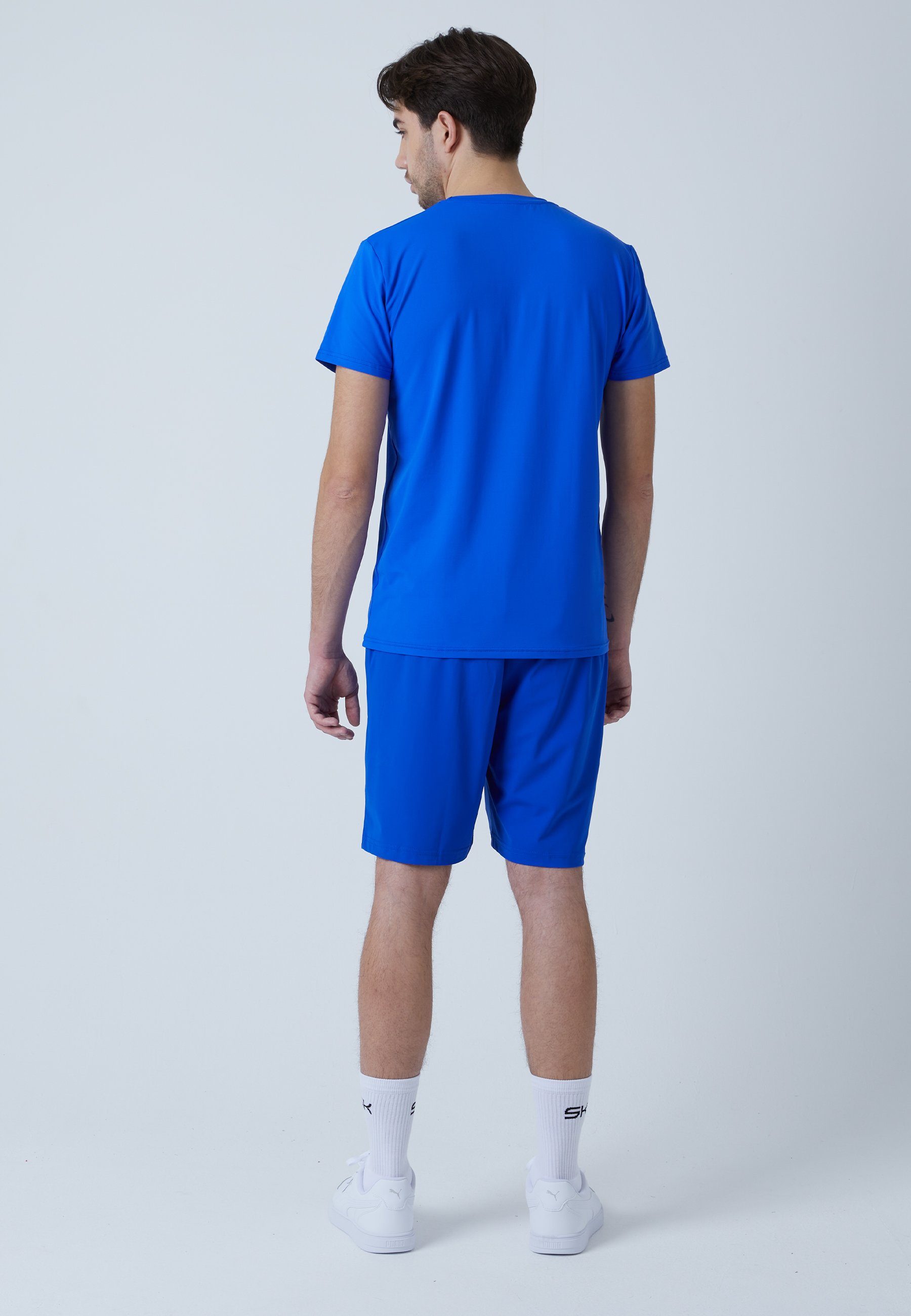 Funktionsshirt & Jungen T-Shirt Herren Tennis SPORTKIND kobaltblau Rundhals